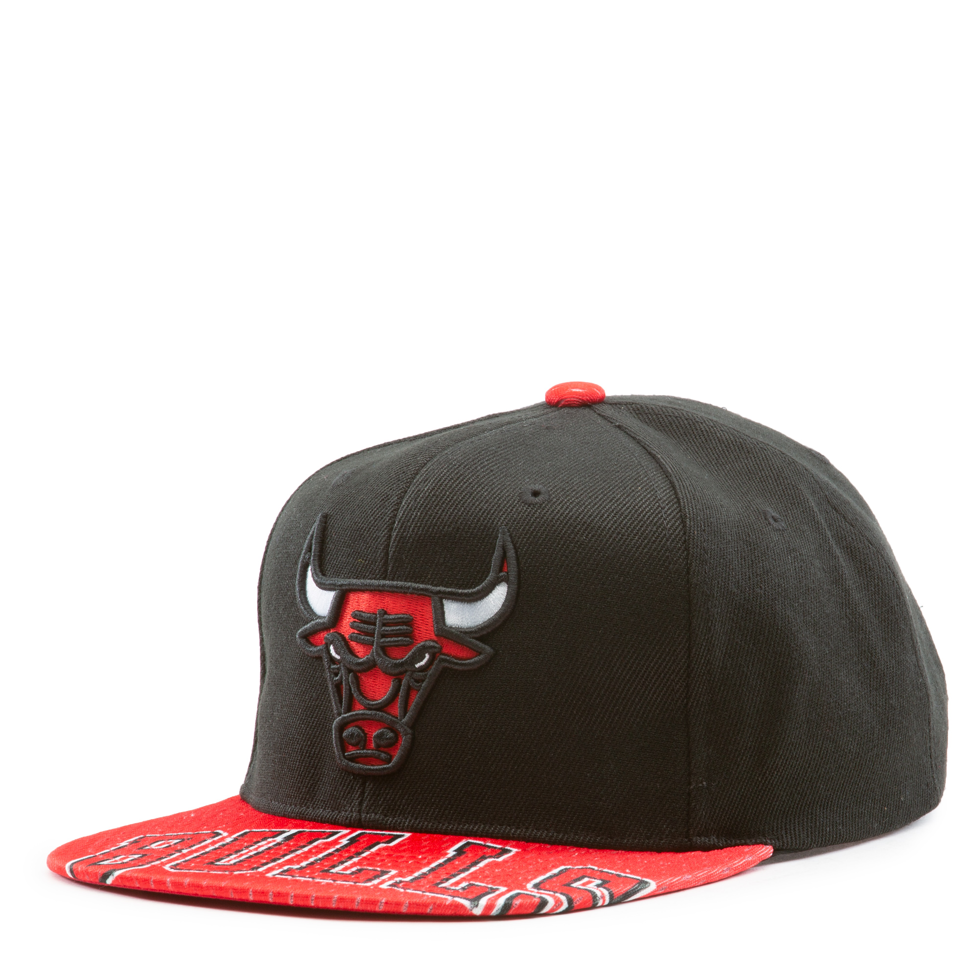 Mitchell & Ness Mens NBA Chicago Bulls Snapback Hats 6HSSJS19236-CBUWHRD  White/Red