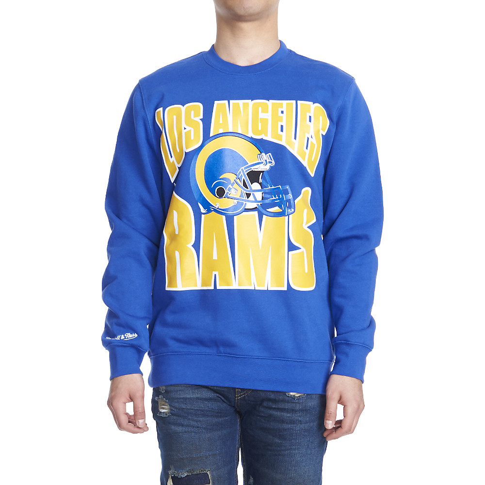 MITCHELL AND NESS Men's Los Angeles Rams Crewneck Sweater 8644 003 SNW7LAR  - Shiekh