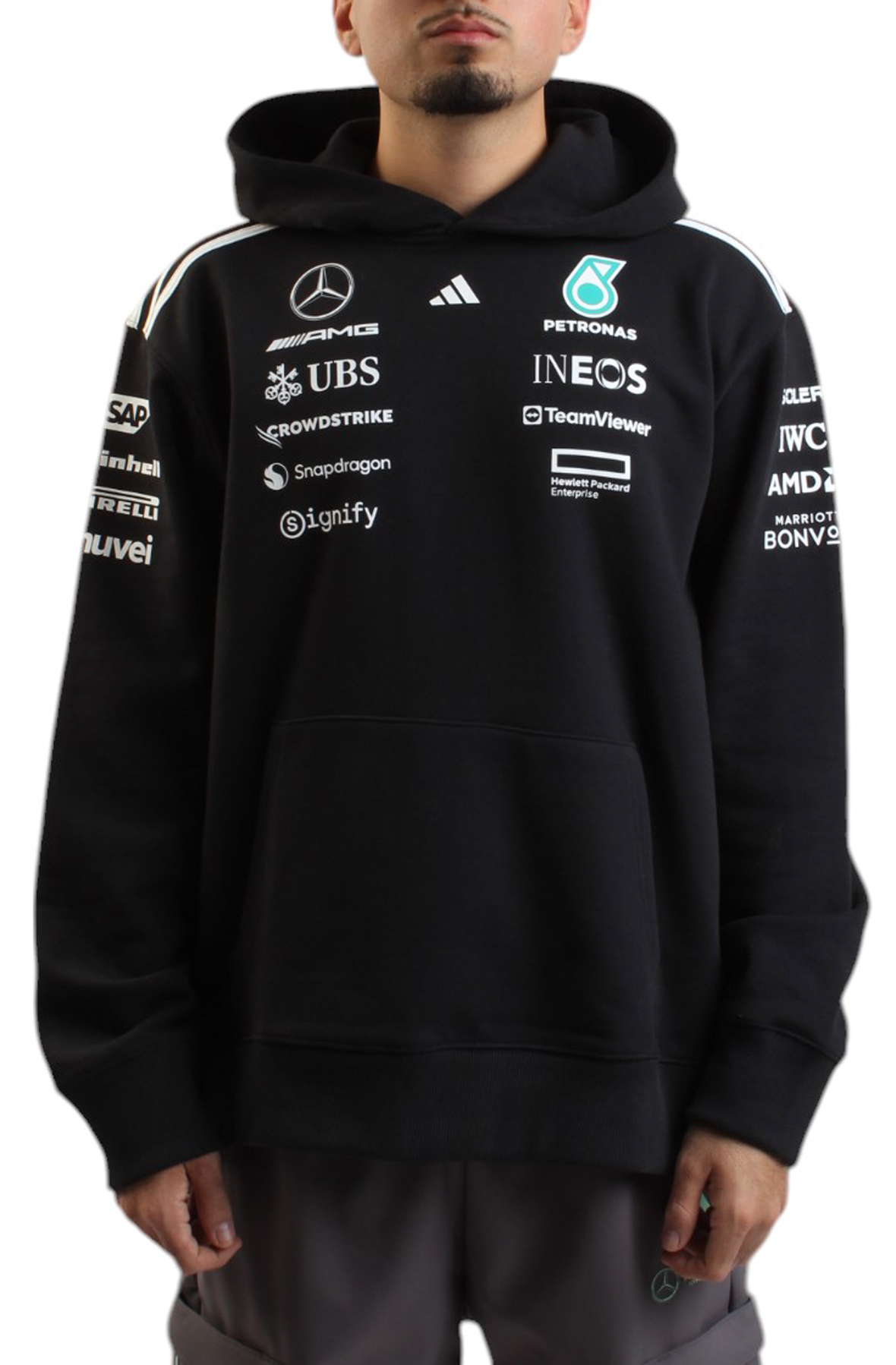 【adidas】MERCEDES AMG PETRONAS FORMULA ONE TEAM HOOD adidas MERCEDES - AMG PETRONAS FORMULA ONE TEAM HOOD - Black
