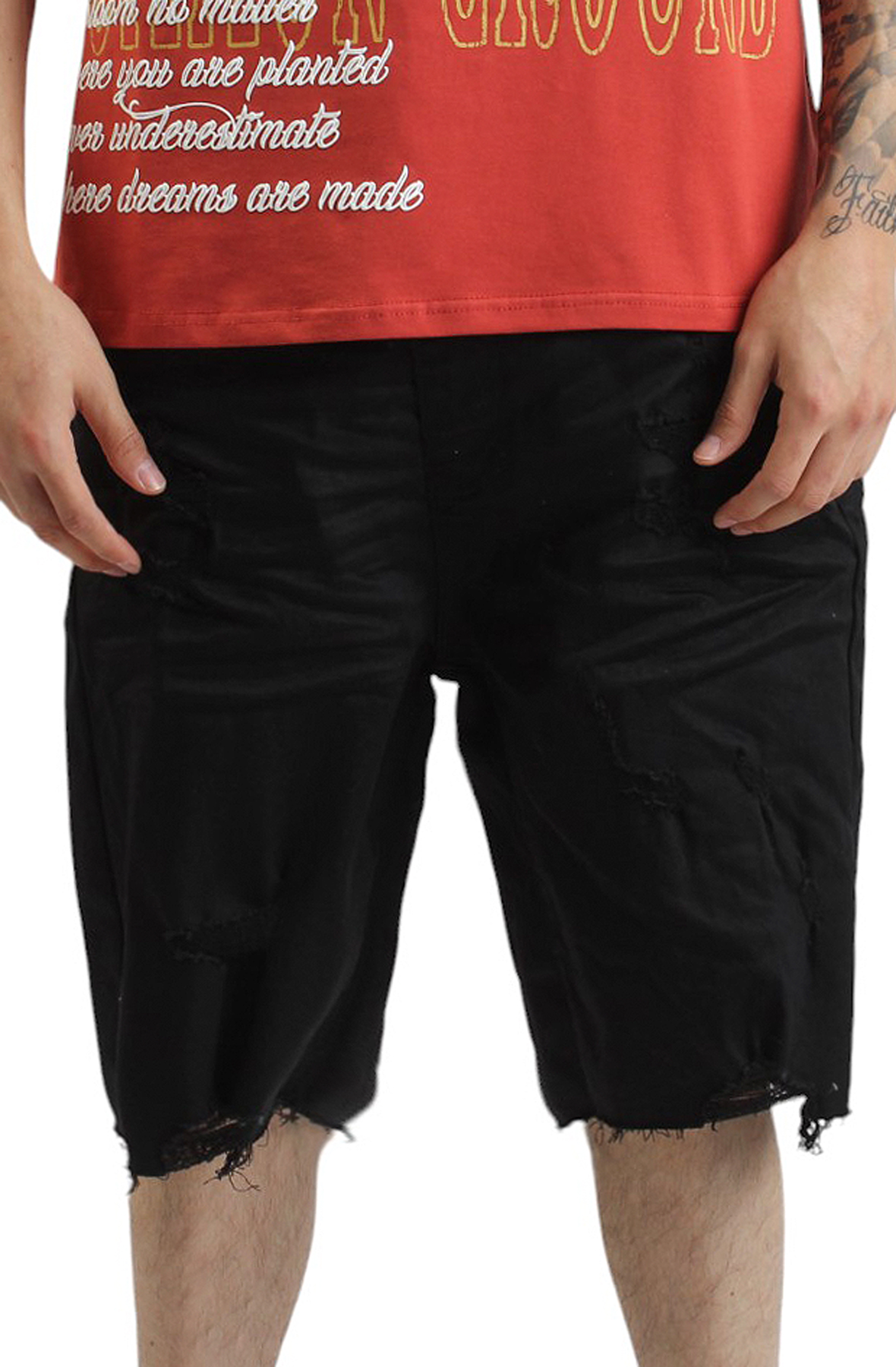 韓国ブランド通販サイト V2 Essential RISE SMOKE Denim Shiekh - JS25208SK-BLK Short サーフィン・ボディボード