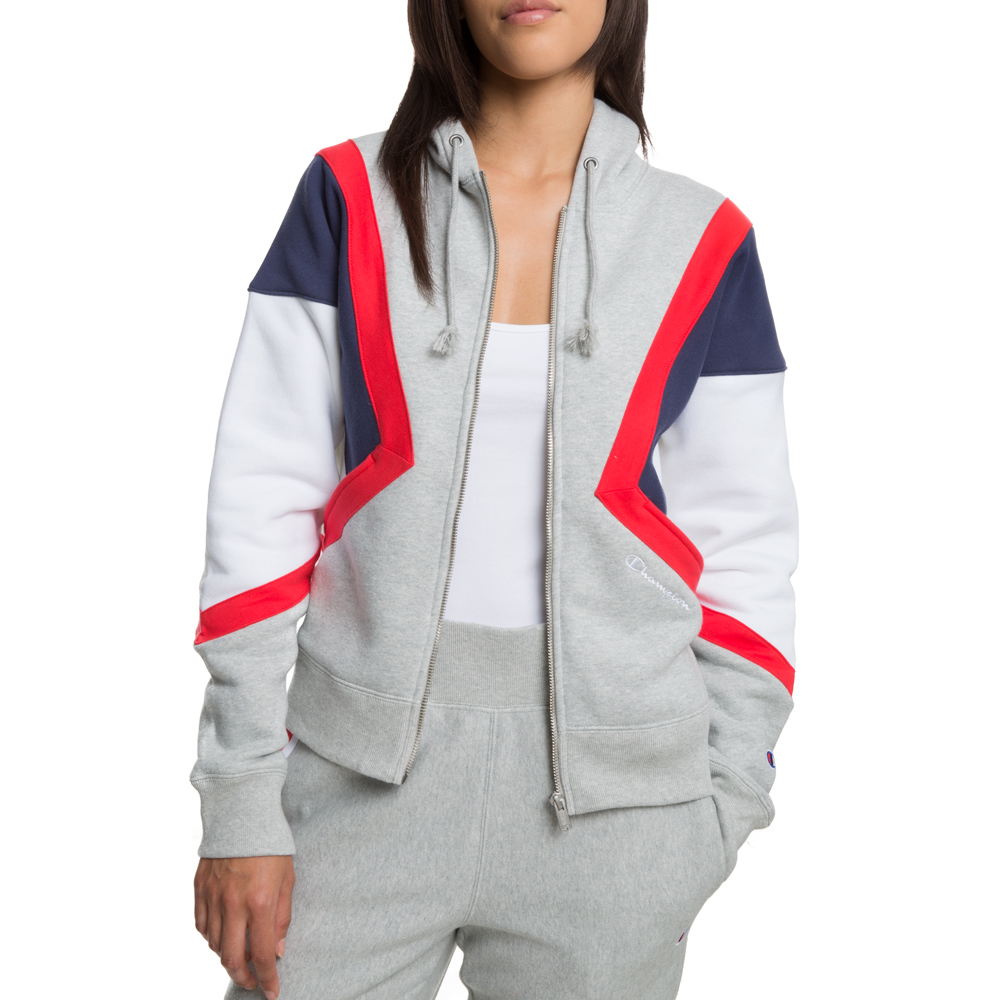 CHAMPION REVERSE WEAVE COLORBLOCK ZIP HOODIE JL4949 550001 TIB