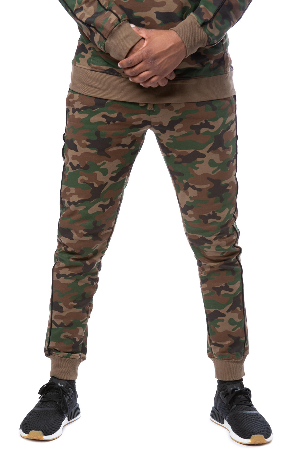 【AAKE】FRILL CAMO TRACK PT FBRK Piped V2 Joggers 911-441WOOD - Shiekh
