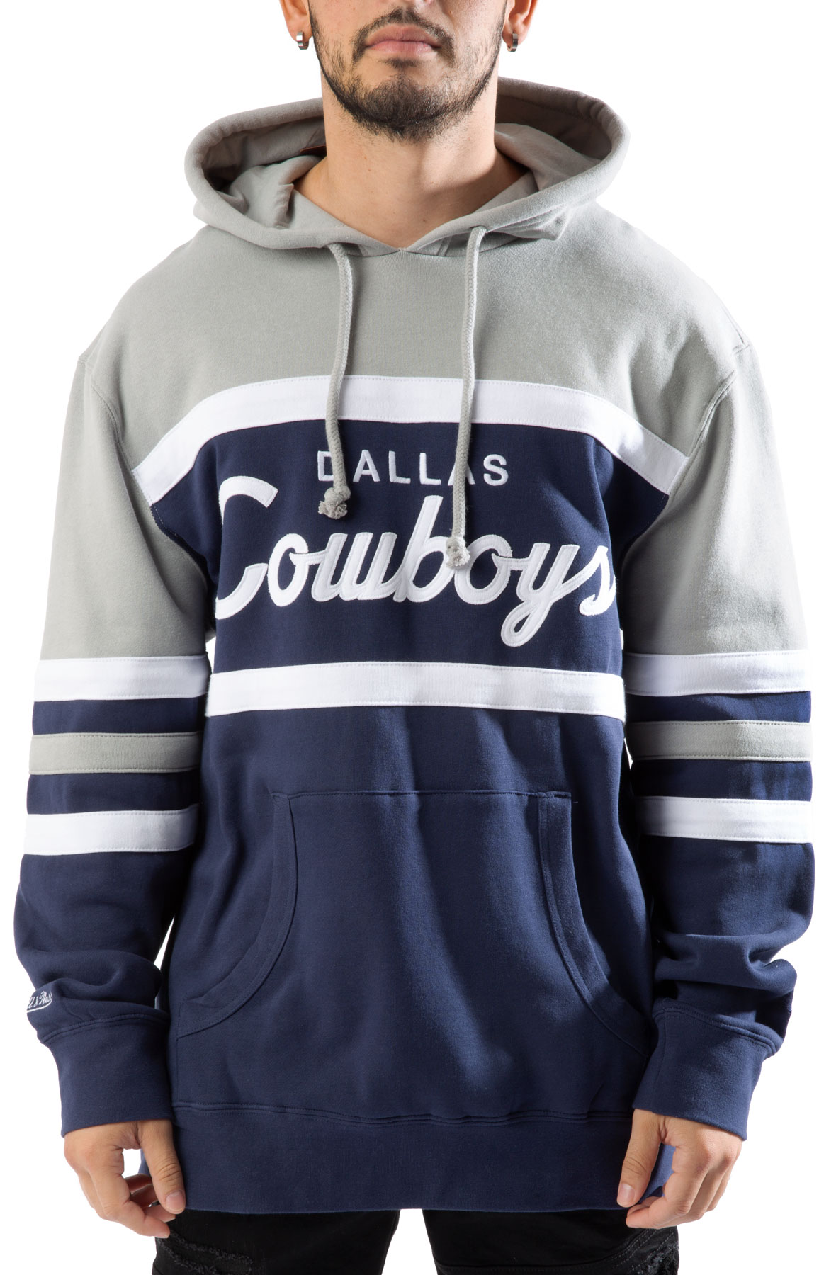 Dallas Cowboys Mitchell & Ness Head Coach Hoodie - Navy - Mens