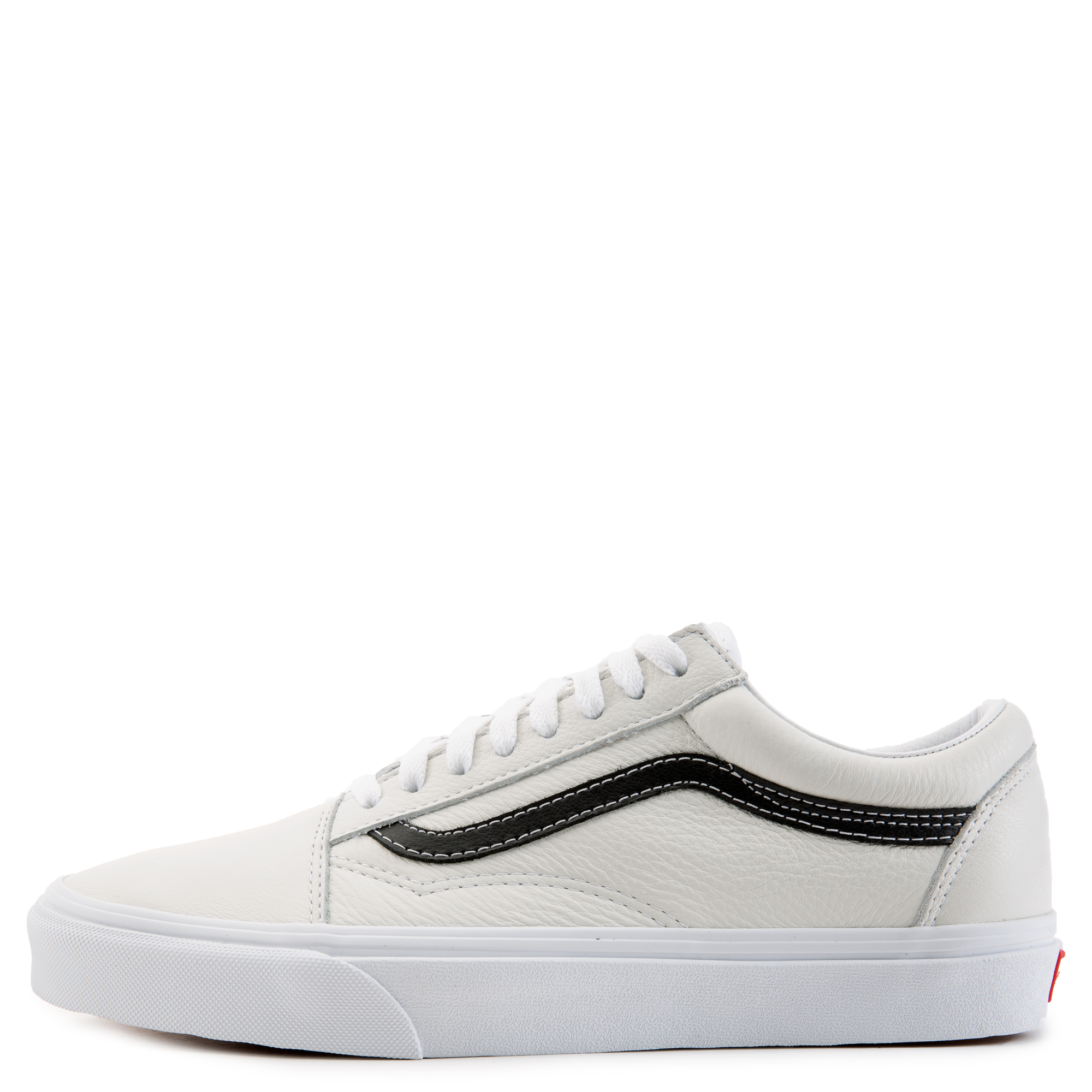 Leather vans black and white online