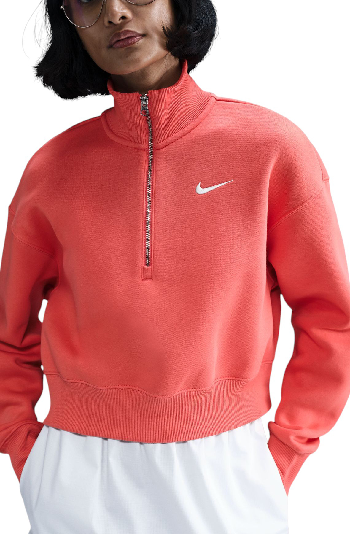 NIKE Sportswear Phoenix Fleece 1/2-Zip Cropped Sweatshirt