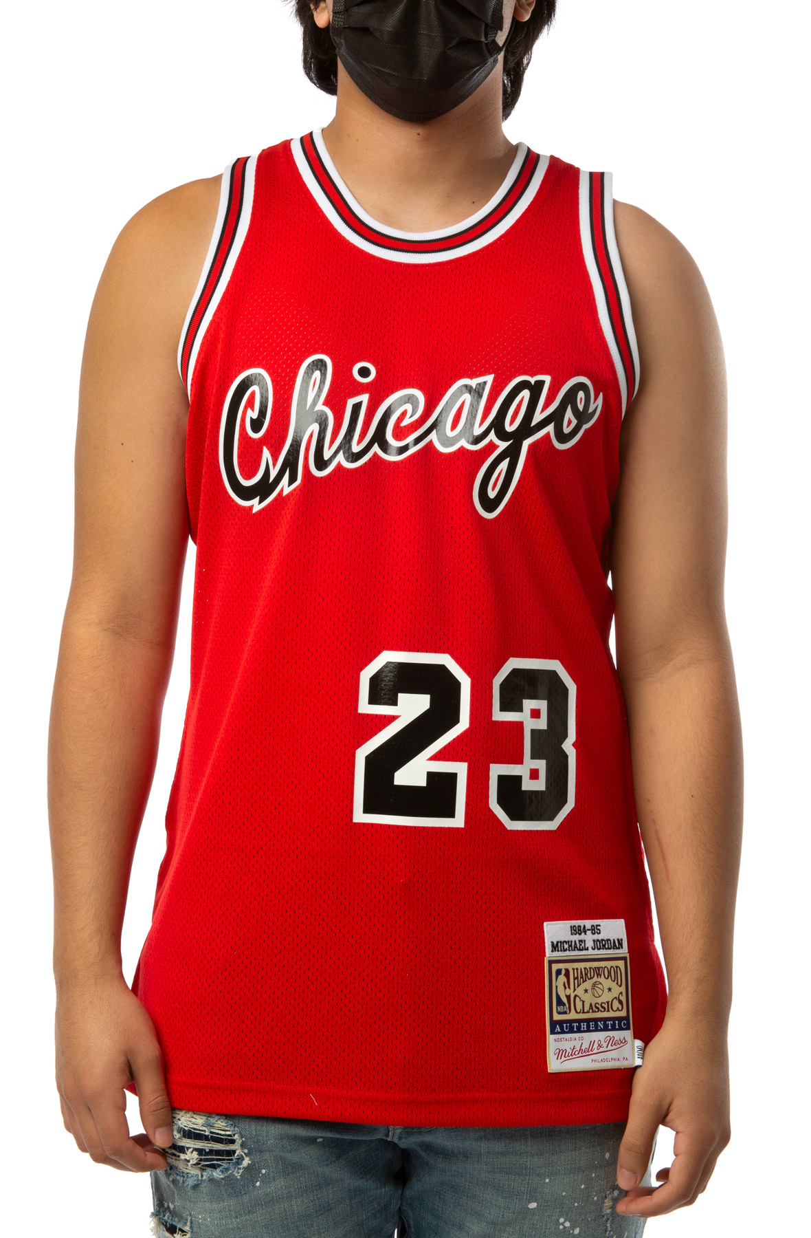 Mitchell Ness Michael Jordan Chicago Bulls Red 1984-85 Hardwood Classics Rookie Authentic Jersey Size Medium