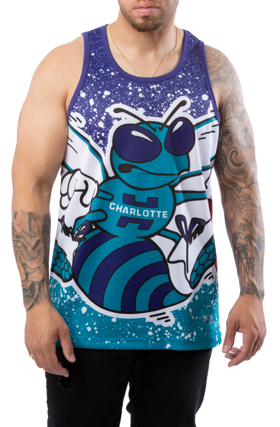 Mitchell & Ness Jumbotron 2.0 Sublimated Tank Charlotte Hornets