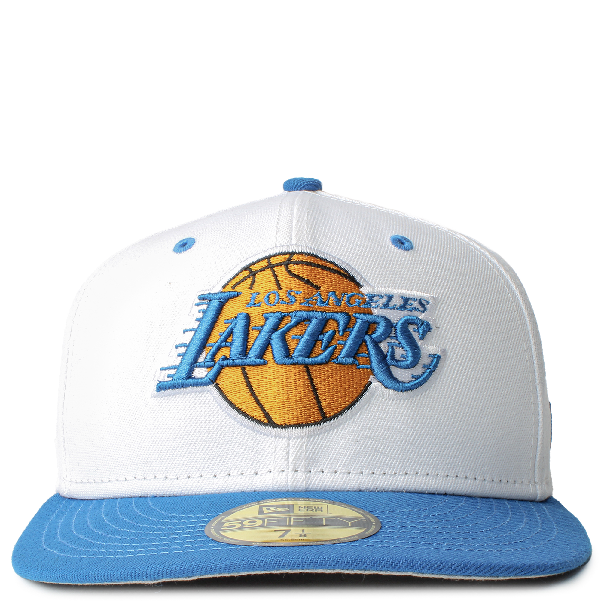 lakers blue fitted hat