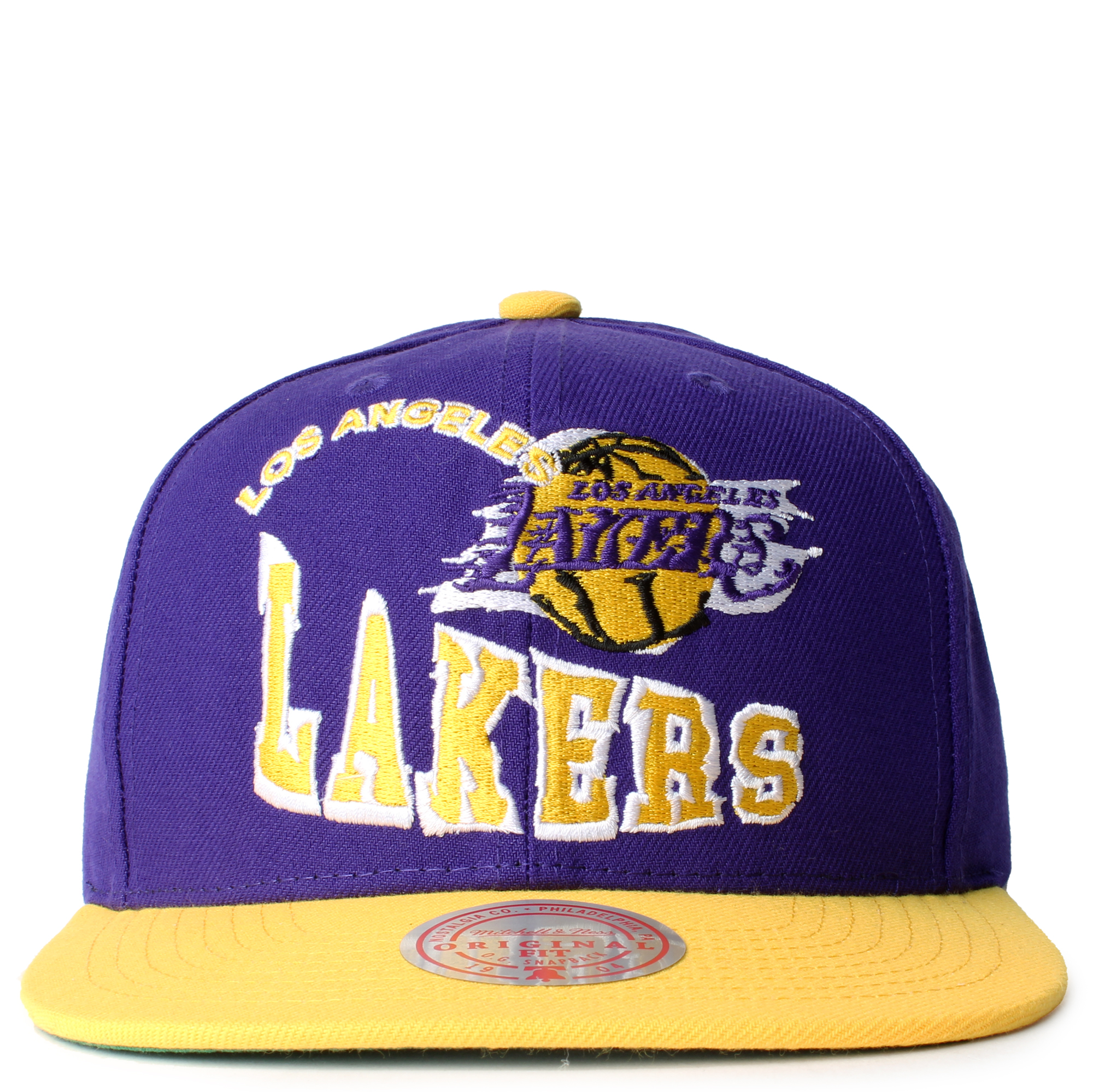 Mitchell & Ness Los Angeles Lakers Snapback Hat - White/Purple/Yellow - LA  Lakers Cap