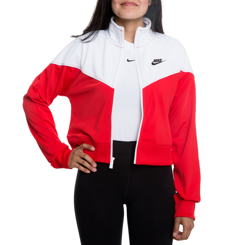 women's nike sportswear crop heritage track jacket