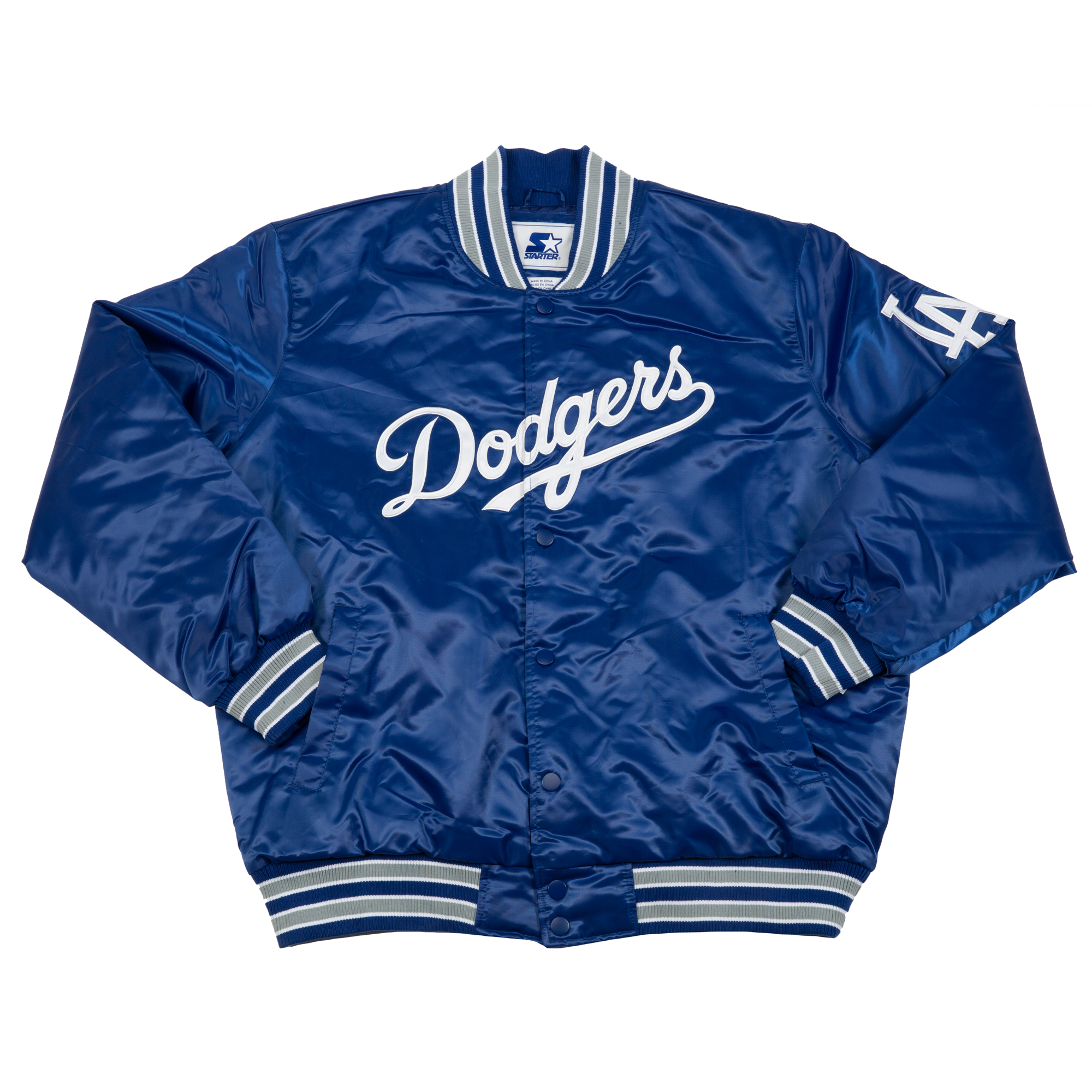 KTZ La Dodgers Satin Varsity Jacket in Blue for Men