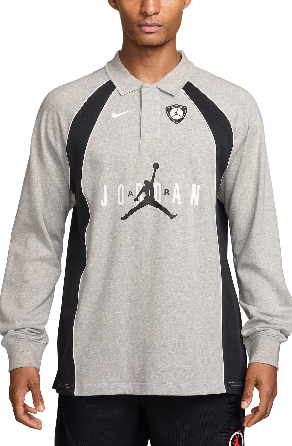 JORDAN Flight Long-Sleeve Polo Jersey IF1915 050 - Shiekh