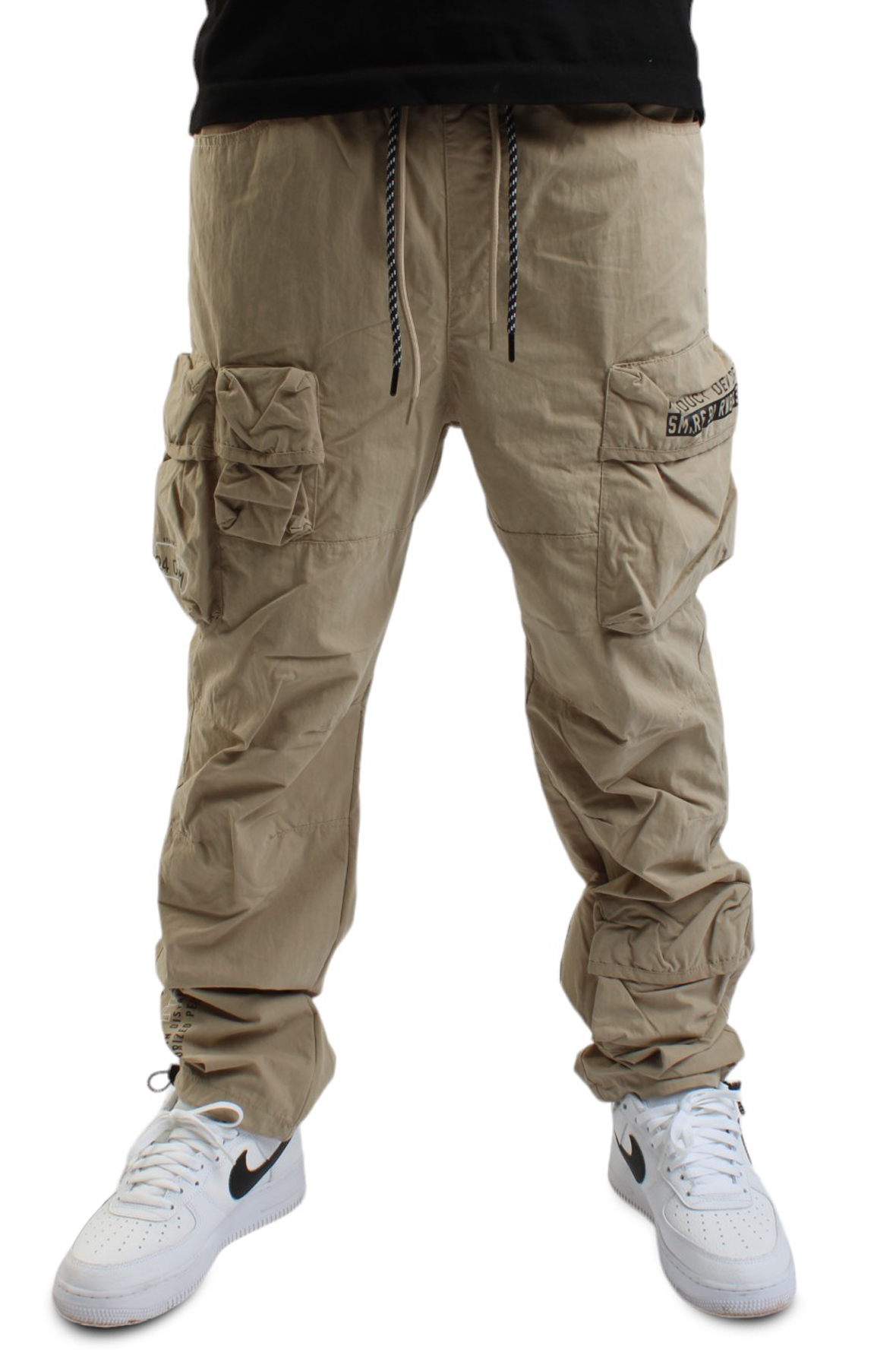 SMOKE RISE Nylon Multi Cargo Pant WP24181SK-KHA - Shiekh