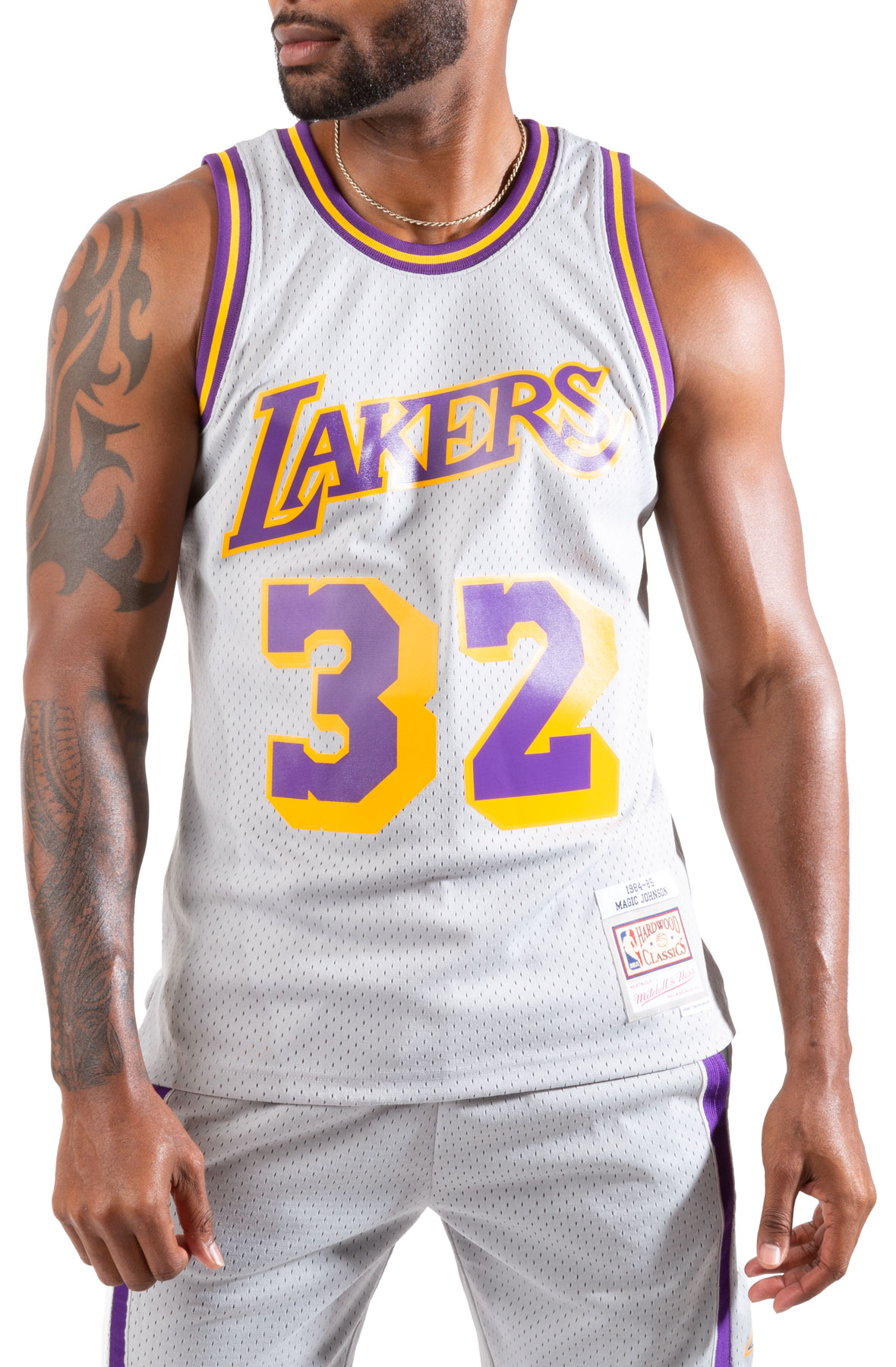 Mitchell & Ness Men's Los Angeles Lakers Reload Collection Swingman Jersey - Shaquille O'Neal - Black