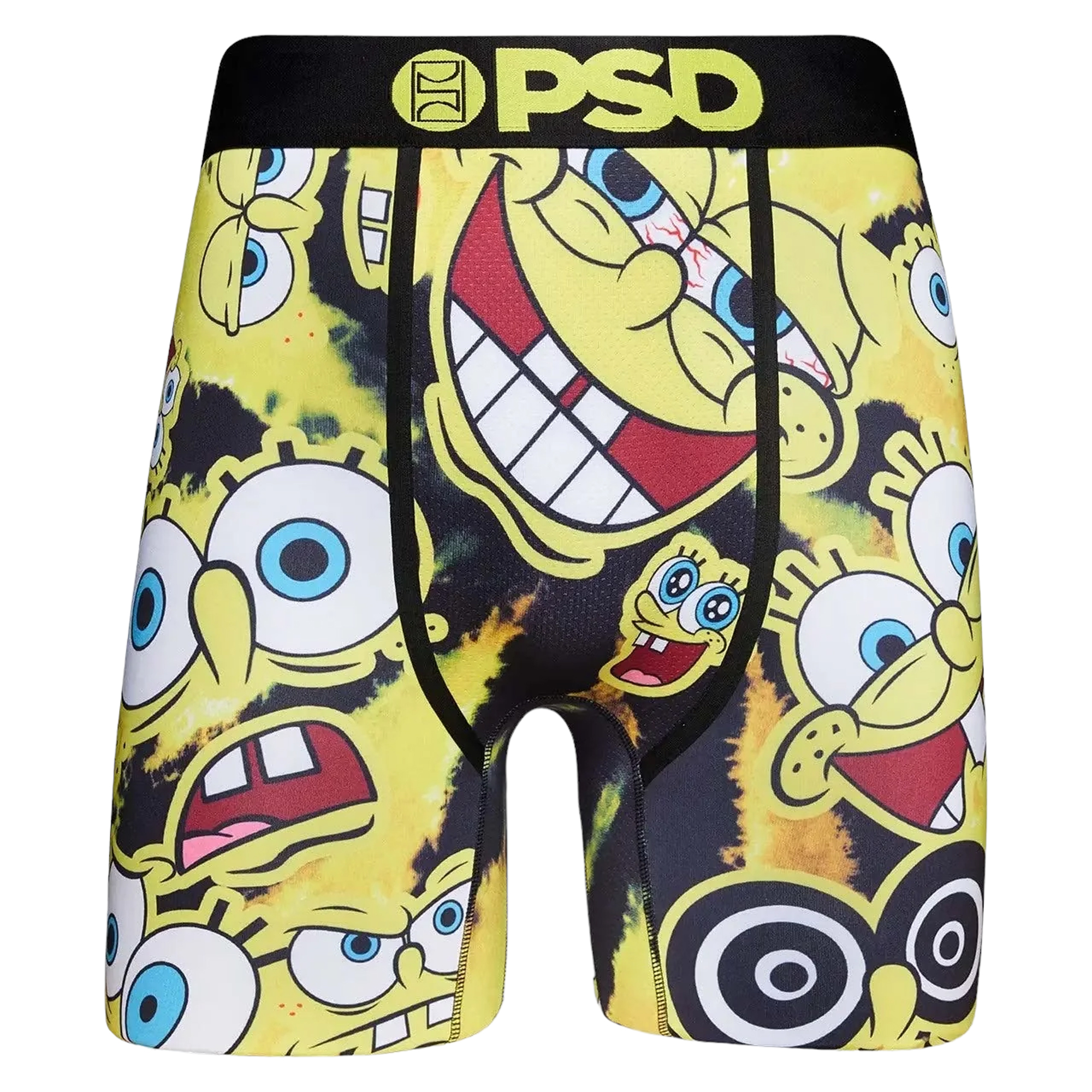 SpongeBob SquarePants Faces PSD Microfiber Blend Boy Shorts Underwear