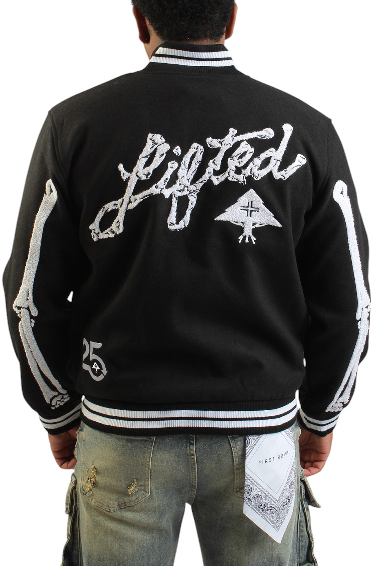 ミュージシャン The BONEZ Cast Jacket XL LRG 99 BONES VARSITY JACKET L3GFMJKXX - Shiekh