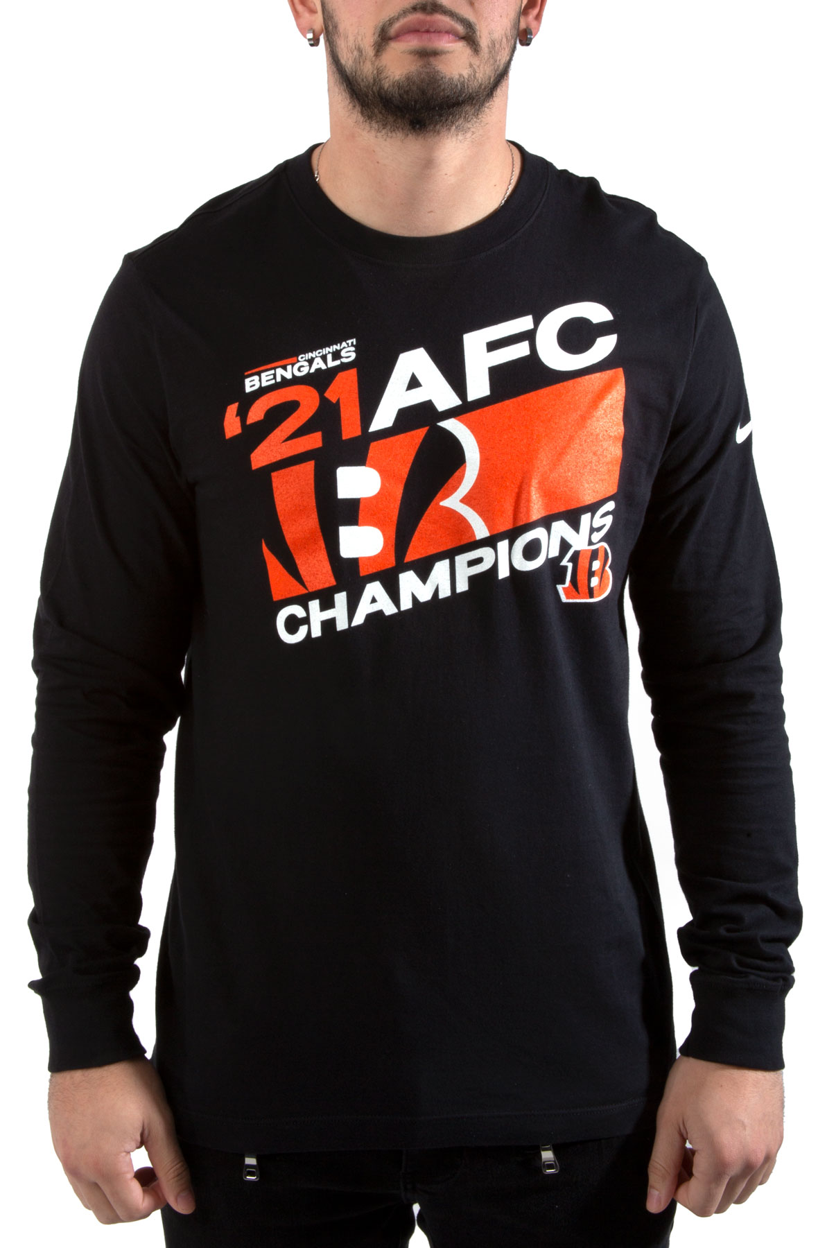 Cincinnati Bengals Nike Men's NFL Long-Sleeve Top in Black, Size: Small | 00BY99PH9A-05G