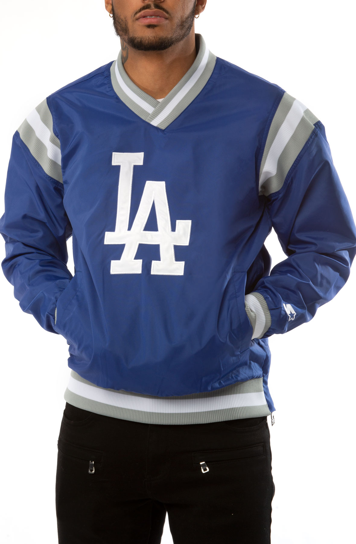G-III Sports Men's Los Angeles Dodgers Pickoff V-Neck Pullover - Macy's