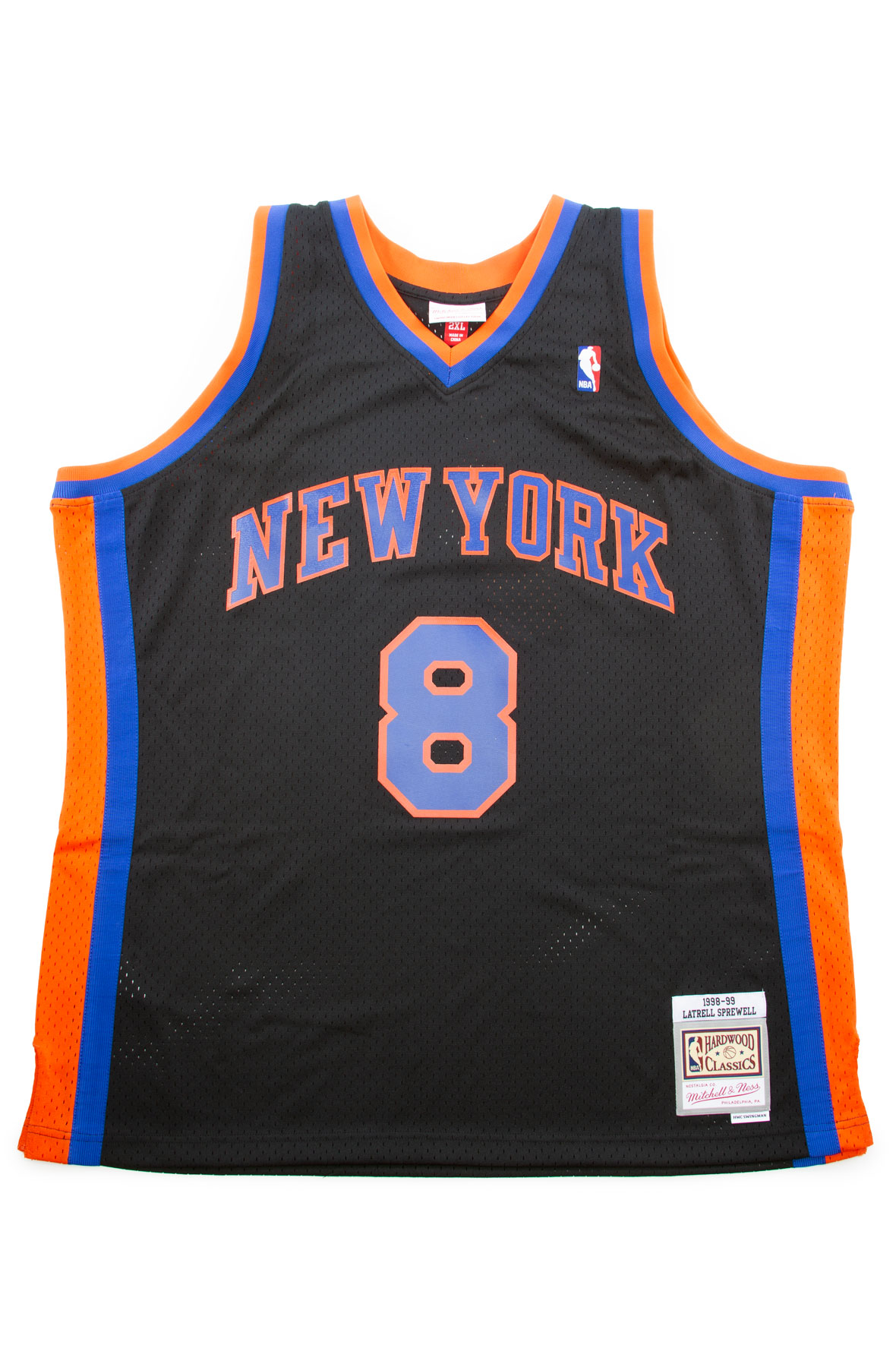 Latrell Sprewell New York Knicks Mitchell & Ness Reload 2.0 Name & Number T- Shirt - Black
