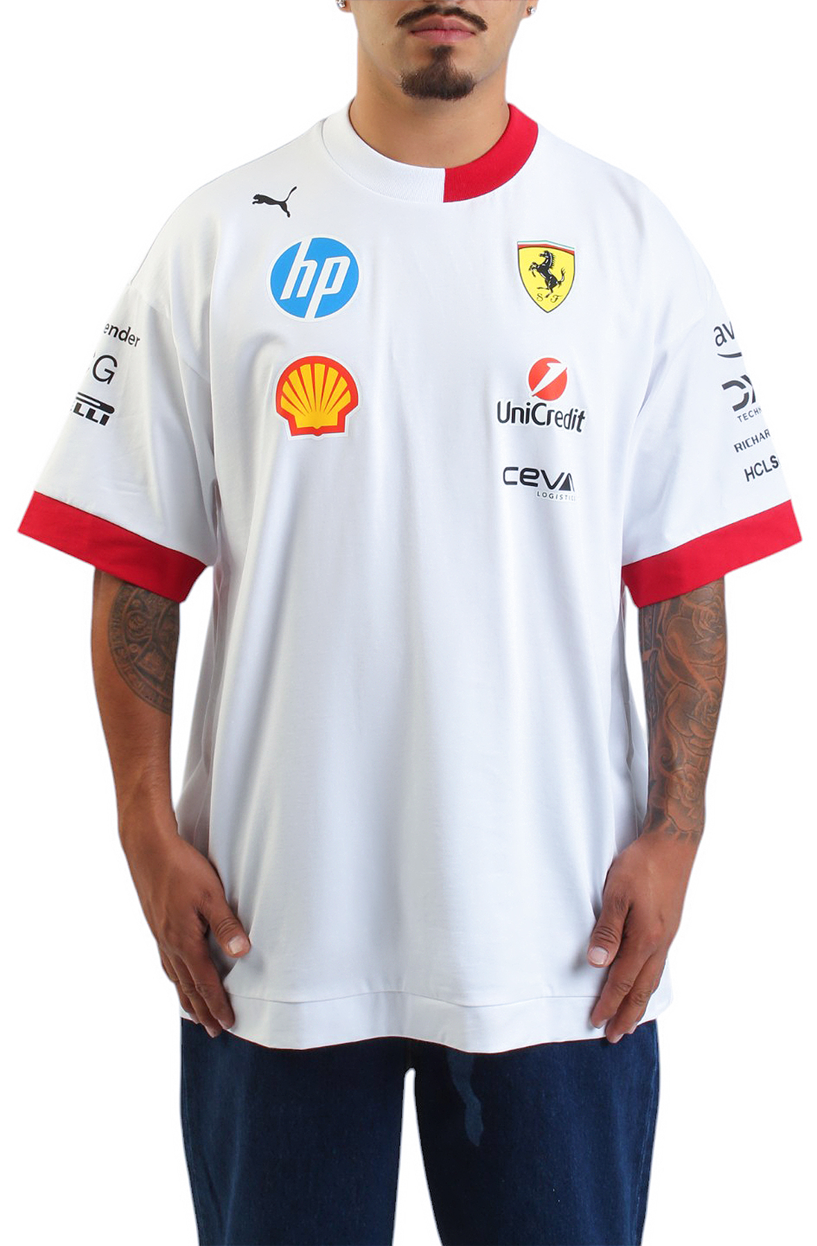 SCUDERIA No.100〜No.145 PUMA Ferrari Drivers Oversized T-Shirt 71357102 - Shiekh