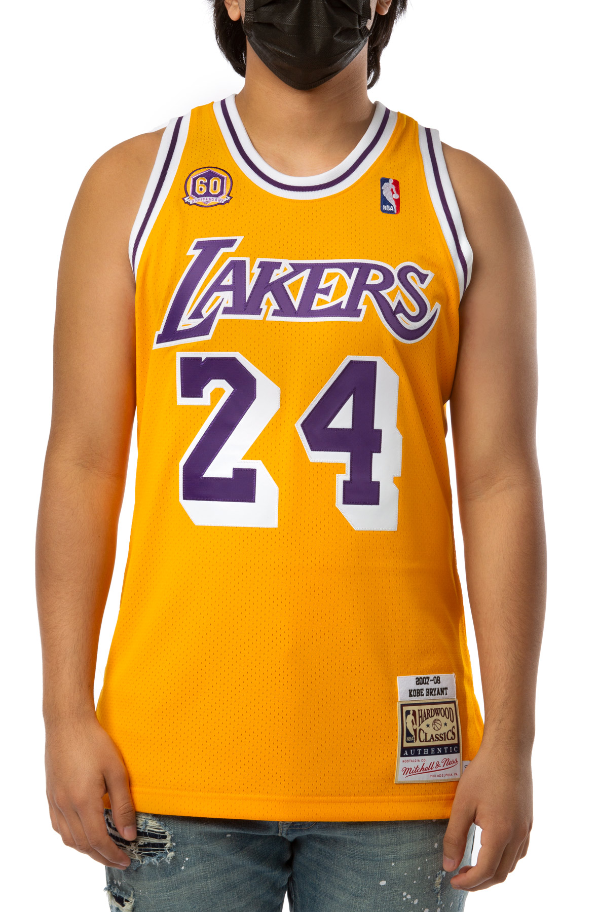 Men's Mitchell & Ness Kobe Bryant Gold Los Angeles Lakers 2007 Hardwood  Classics Authentic Jersey