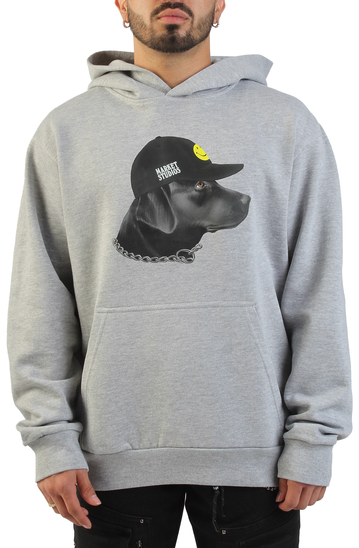 MARKET Smiley Dog Got Style Hoodie MKT26Q1-HD0611AGRY - Shiekh