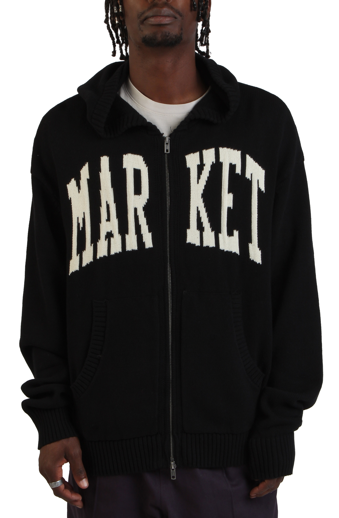MARKET Classic Logo Full-Zip Hoodie MKT25FW-HD0299BLK - Shiekh