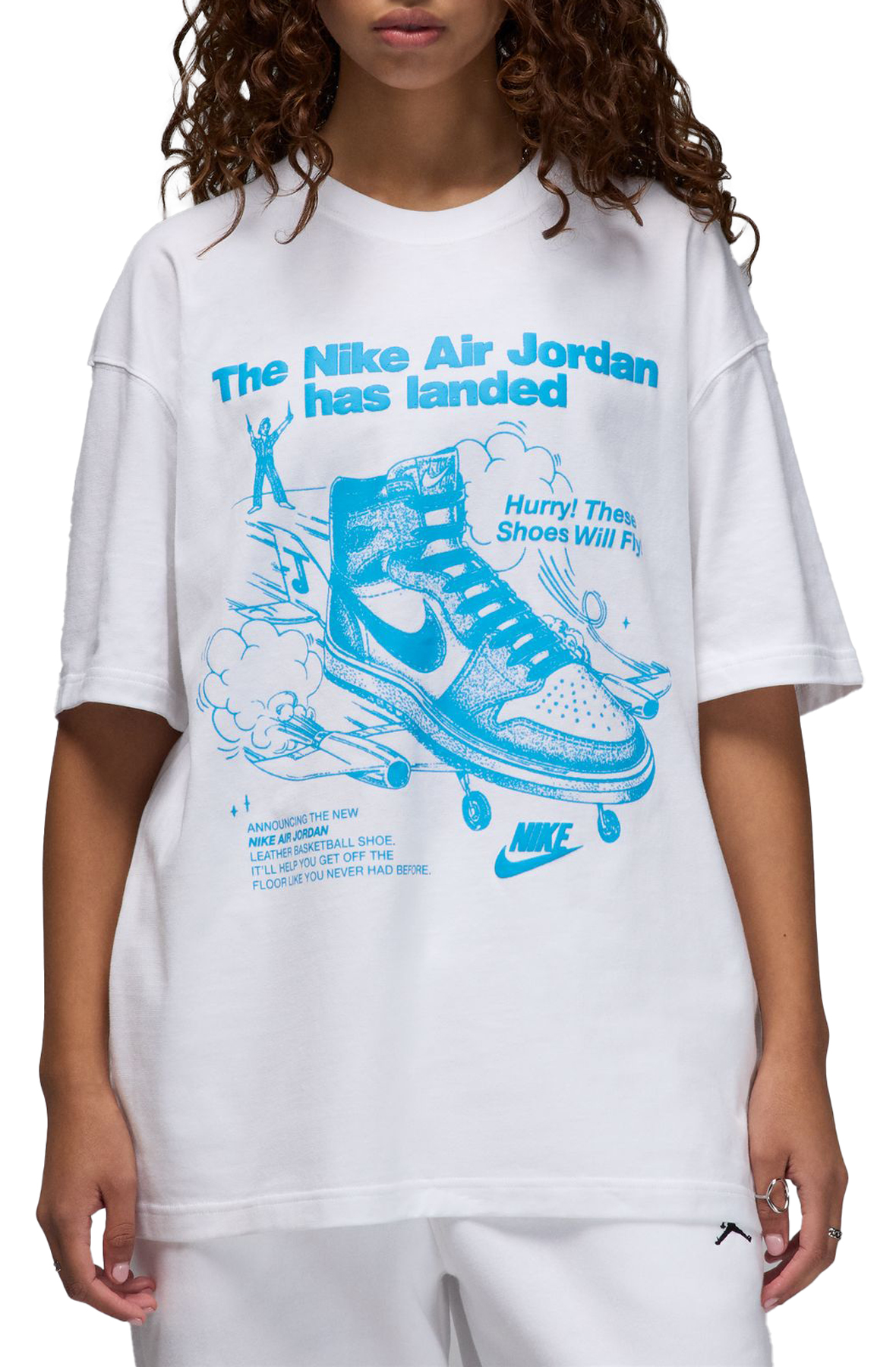 コリアグランドセール 2025 T-Shirt Graphic Oversized JORDAN HJ0136 Shiekh - 100 アイドルグッズ