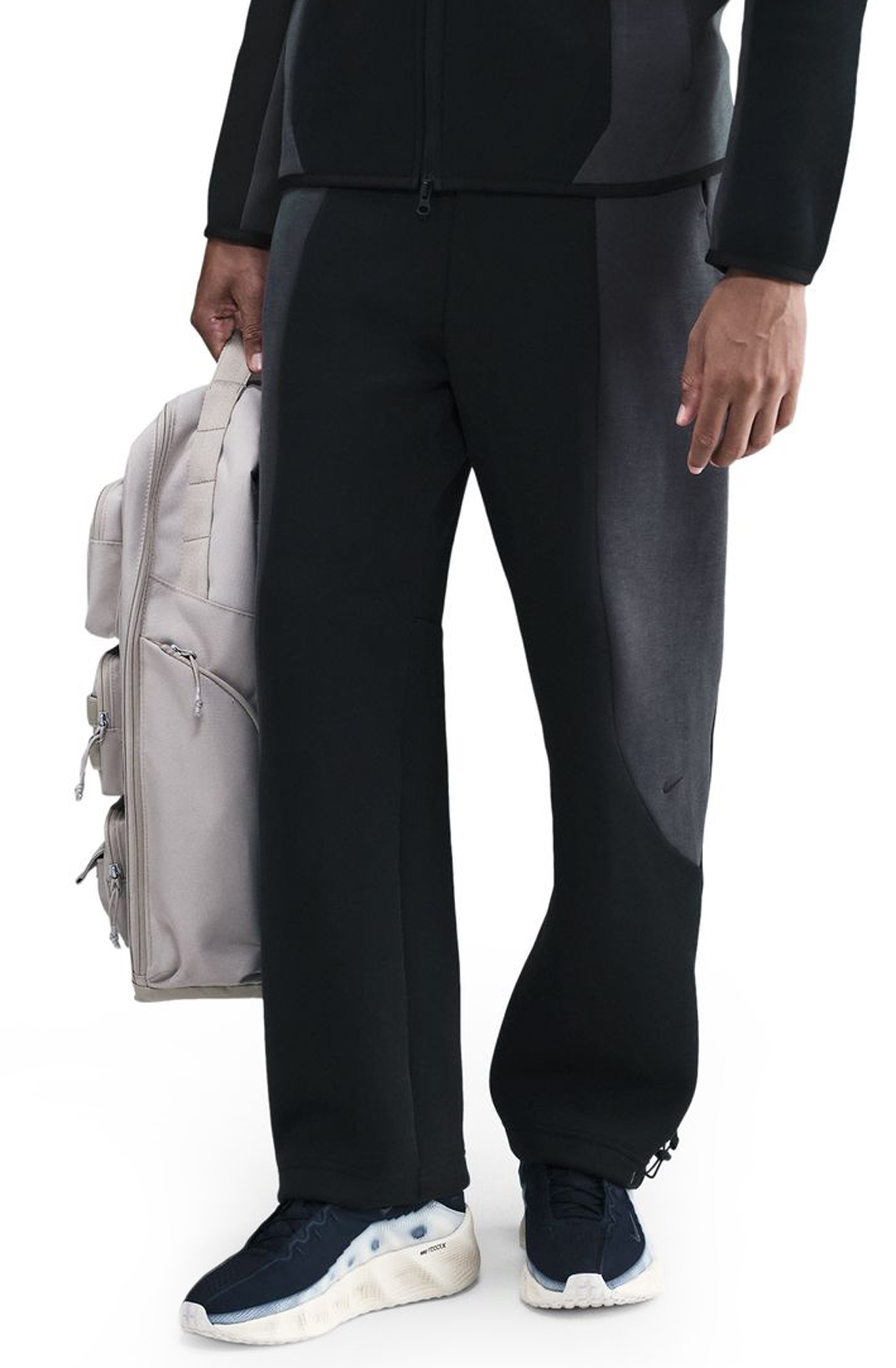 NIKE Tech Color-Block Open-Hem Fleece Pants IF1323 010 - Shiekh