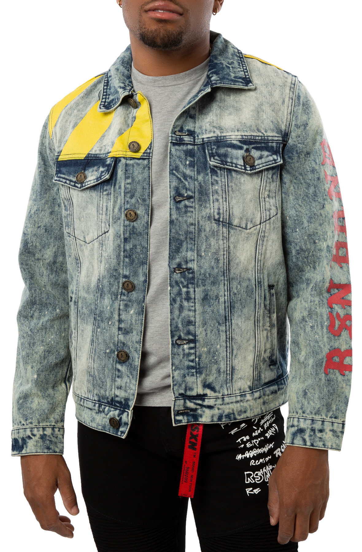 CAUTION DENIM JACKET U1-400BLU