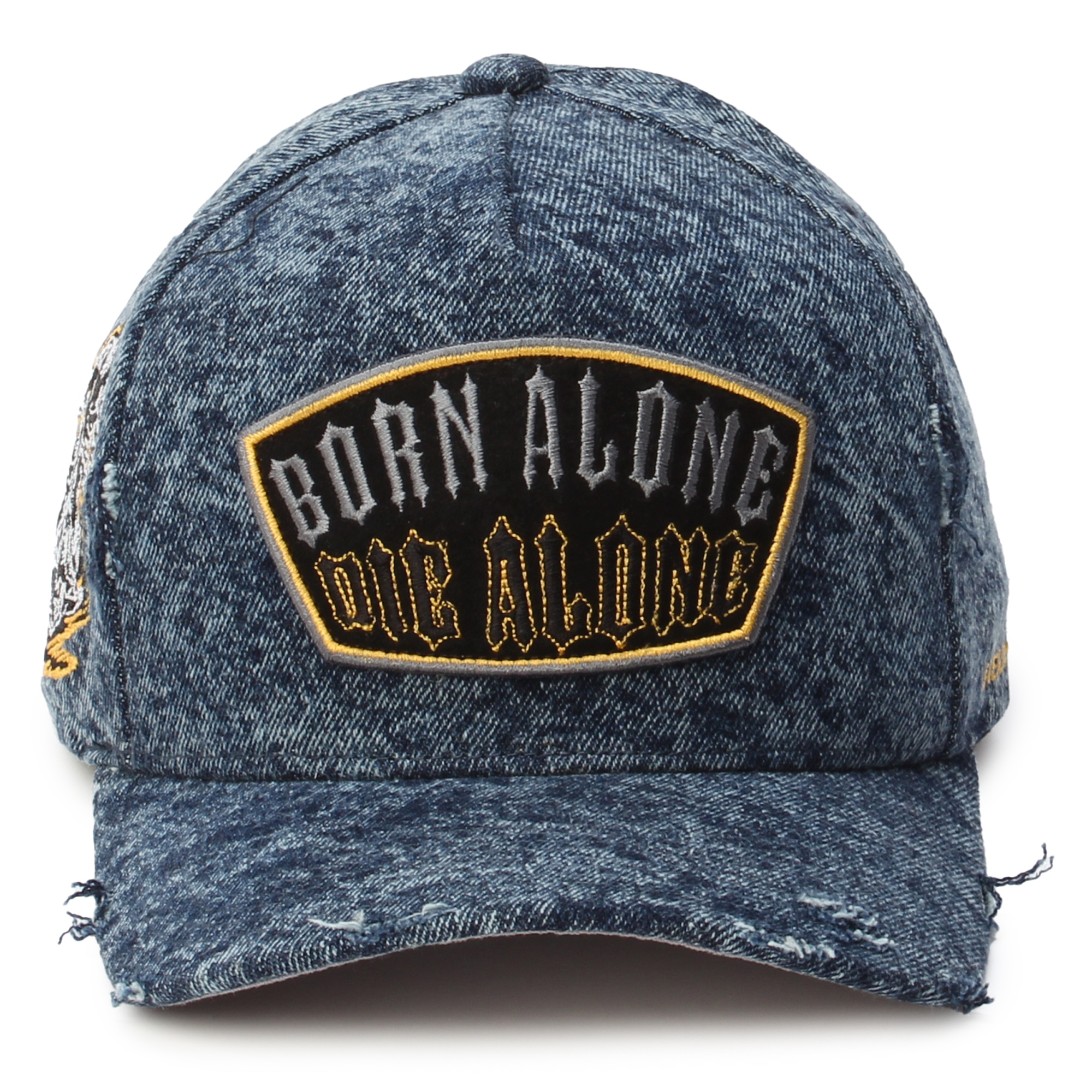 FIELD GRADE Born Alone Denim Hat 1005195-DENIM - Shiekh