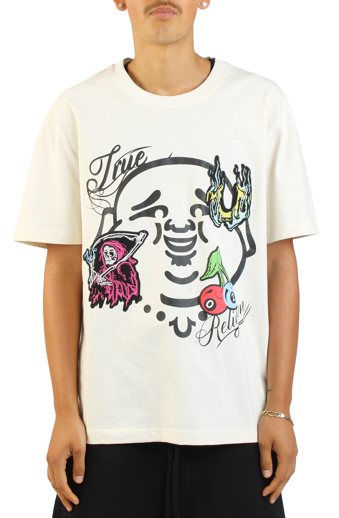 TRUE RELIGION Buddha Heavyweight Face T-Shirt 110345-1702 - Shiekh