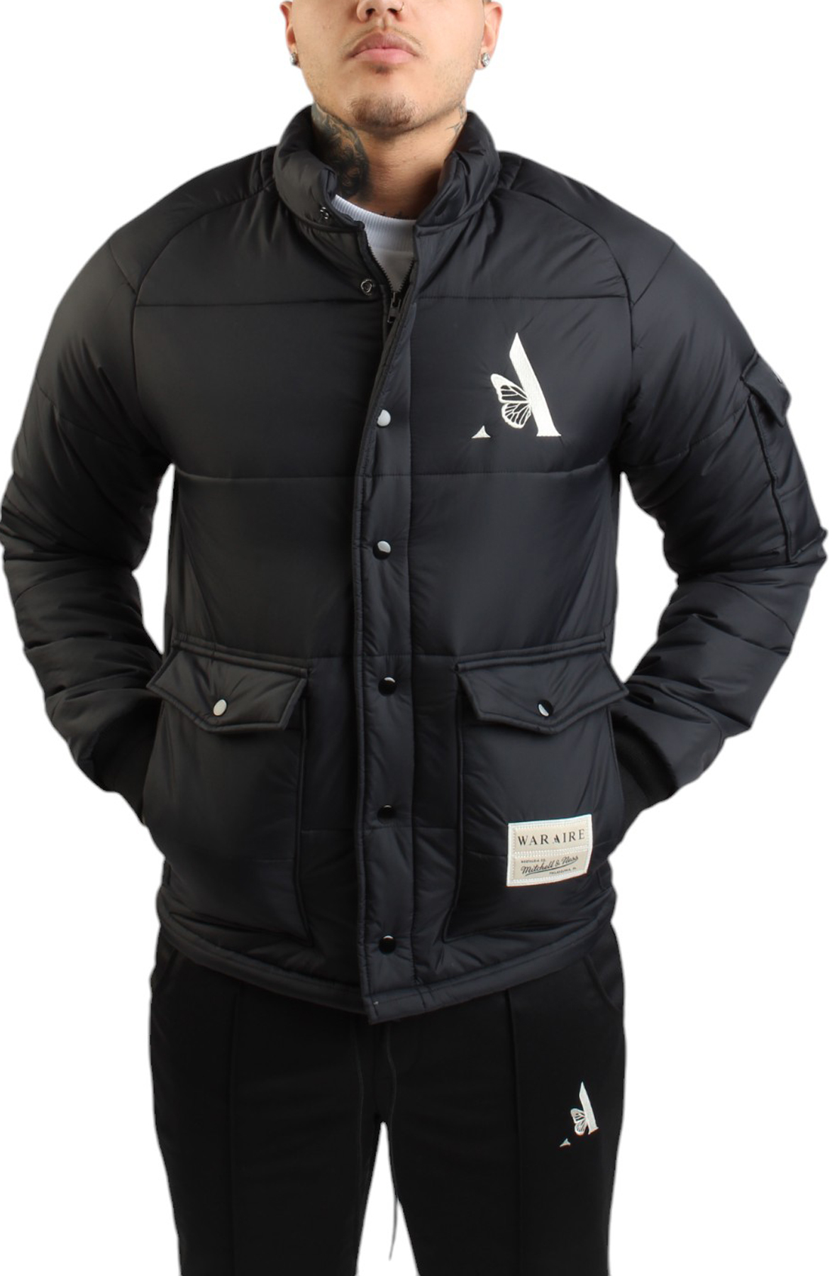 MITCHELL AND NESS Waraire Puffer Jacket JK7965-MNNBLCK - Shiekh