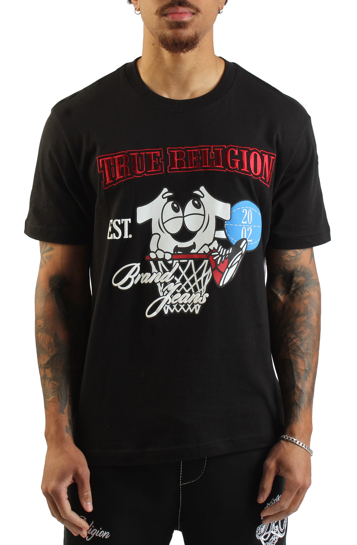 レア 四層ステッチTrue Religion 30 USA製 io着用　swag TRUE RELIGION Shoey Hoop T-Shirt 110183-1001 - Shiekh