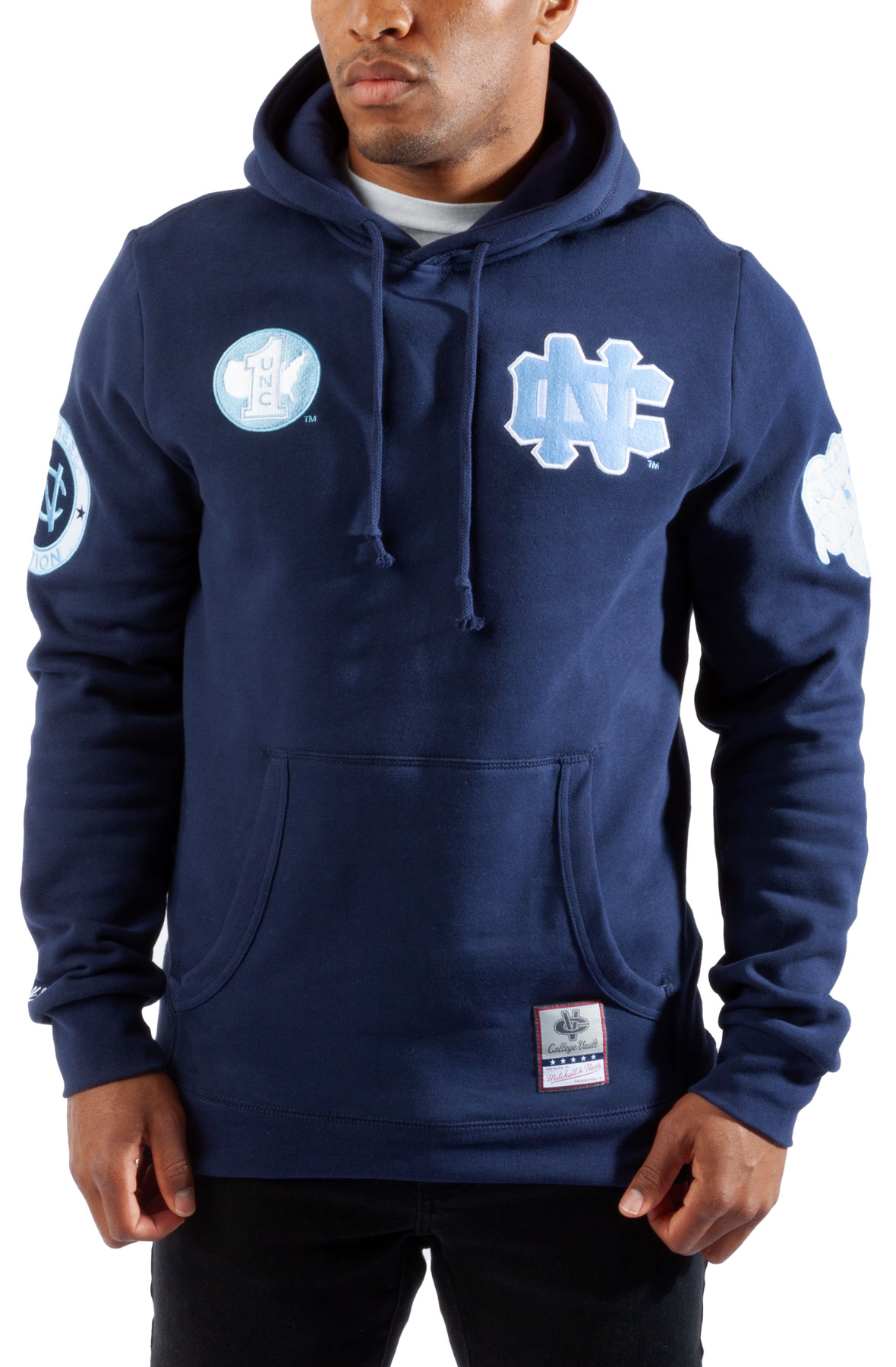 Shop Mitchell & Ness UNC Champ City Hoodie FPHD4163-UNCYYPPPLTBL blue