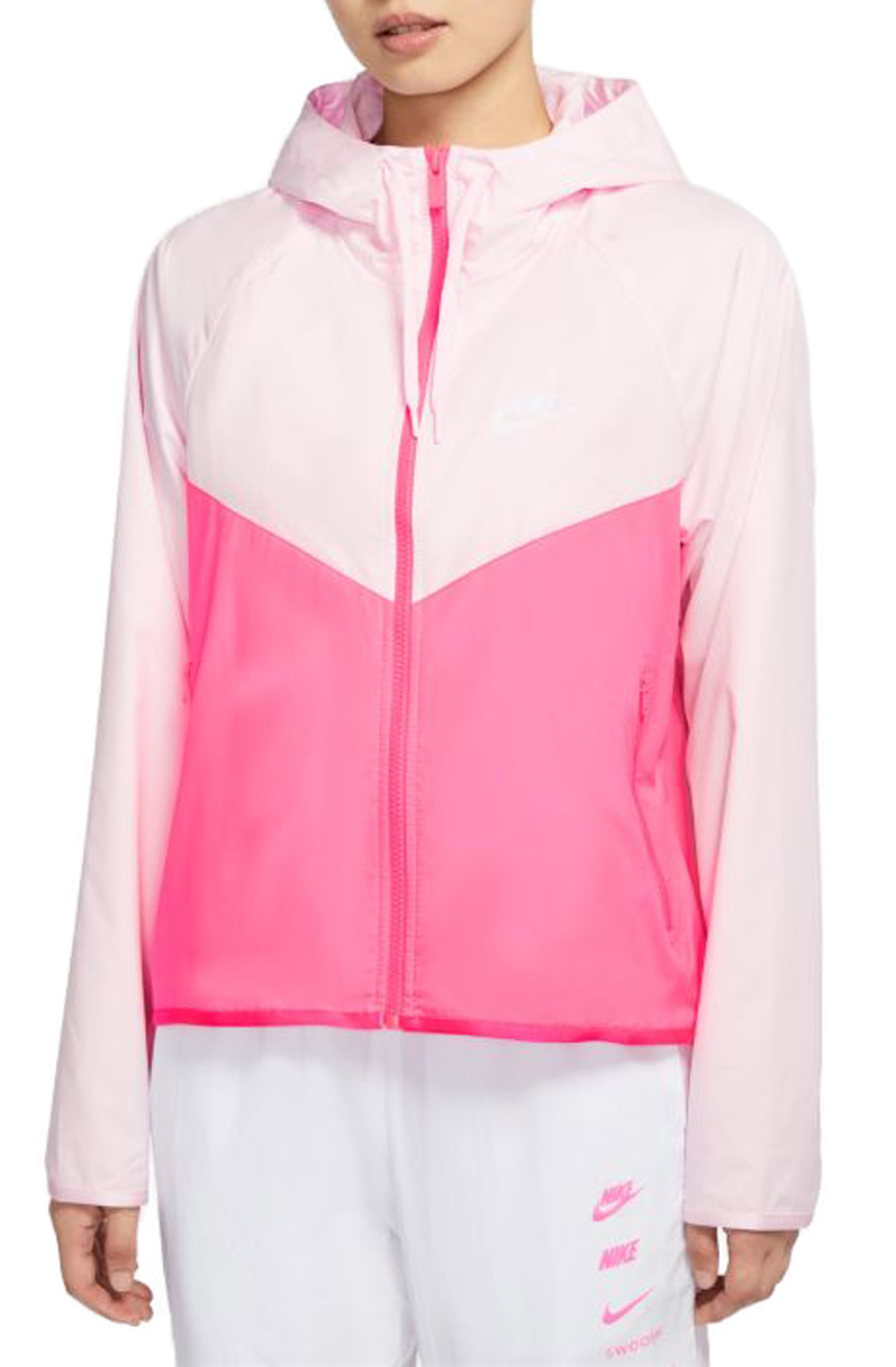 BNWT Nike pink white windbreaker jacket, Women's Fashion, Coats, Jackets  and Outerwear on Carousell