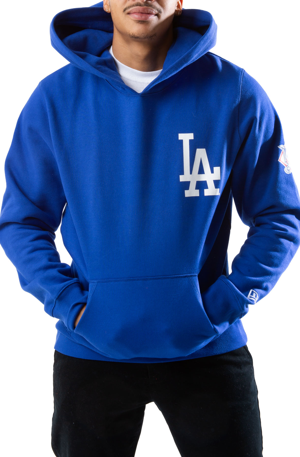 Los Angeles Dodgers Mens Sweatshirt Antigua Victory Pullover Hoodie Royal  Blue