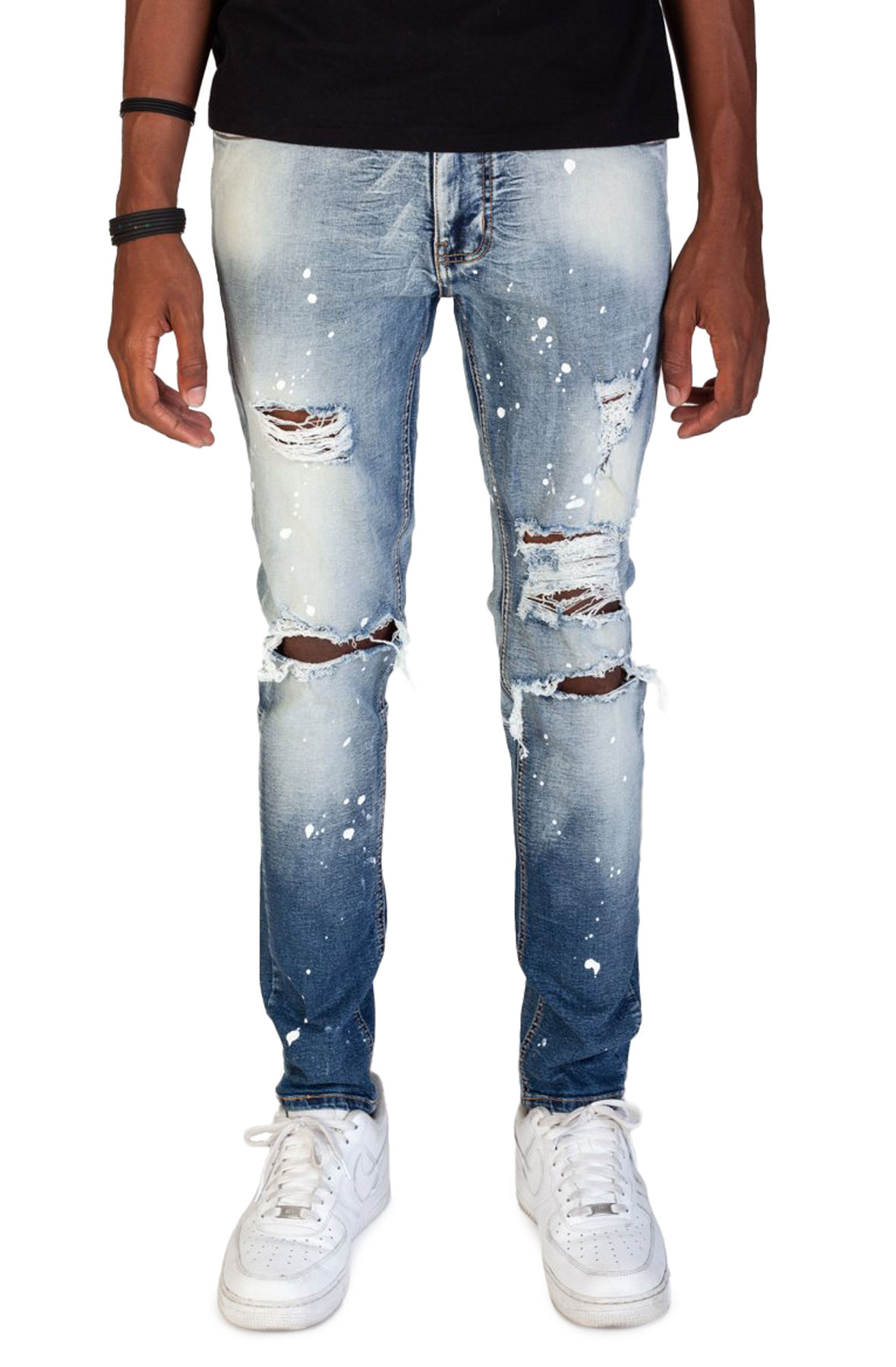 blue denim ripped jeans