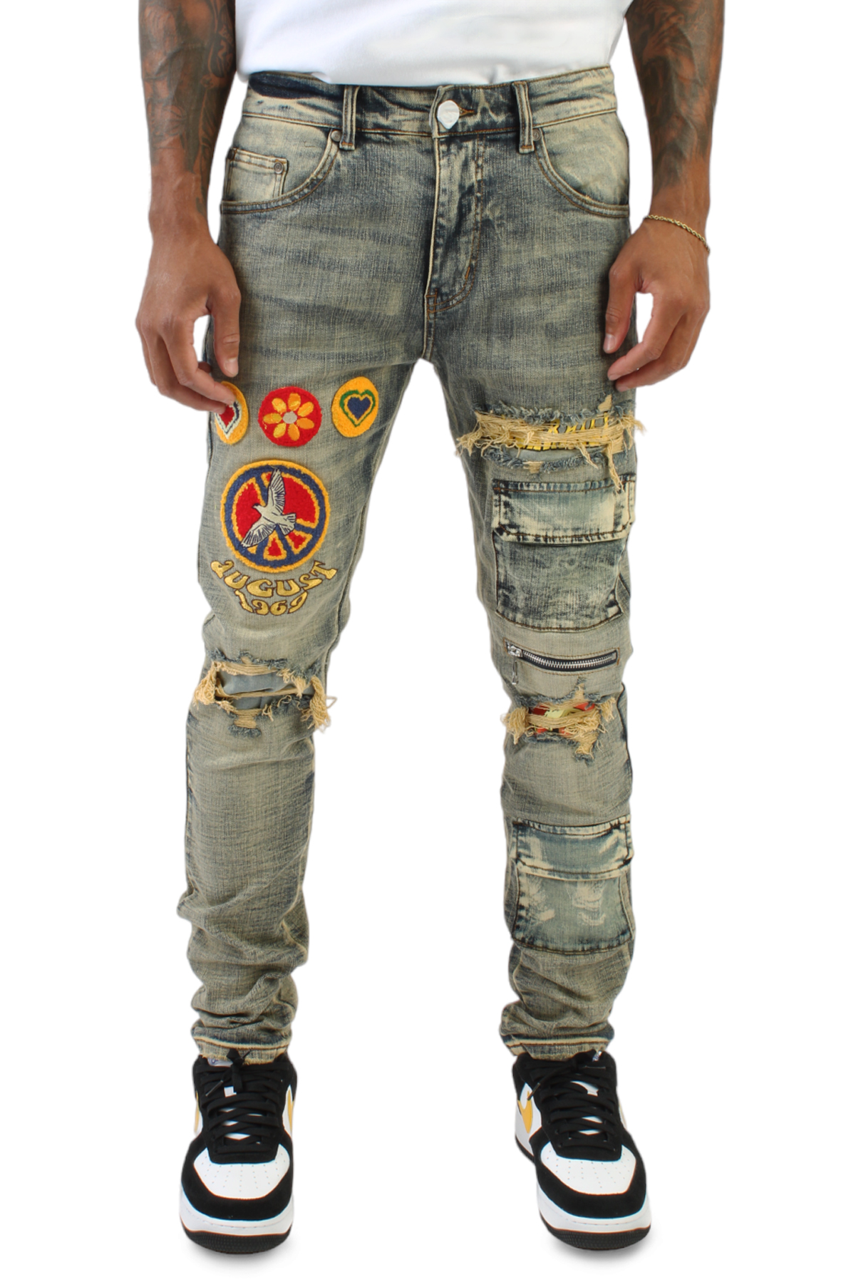 SUGARHILL(シュガーヒル)のOILED AND PAINTED DENIM PANTSの通販