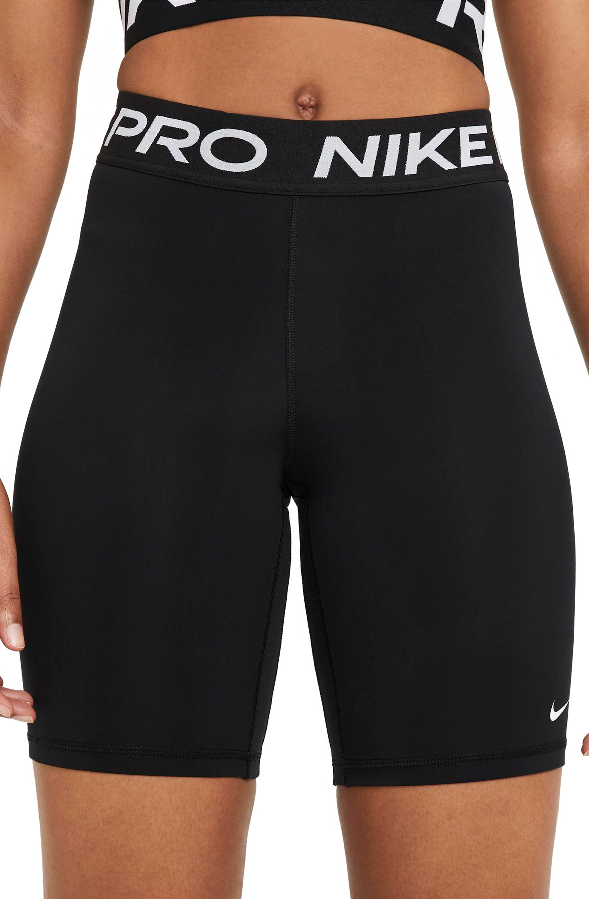 ■NIKE■ Pro 365 8 inch Shorts W Black White CZ9841010 CZ984 Nike Pro 365 Women's 8