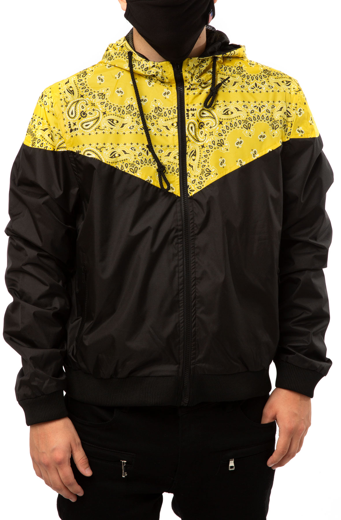 FBRK Paisley Windbreaker XL01001-BLK 