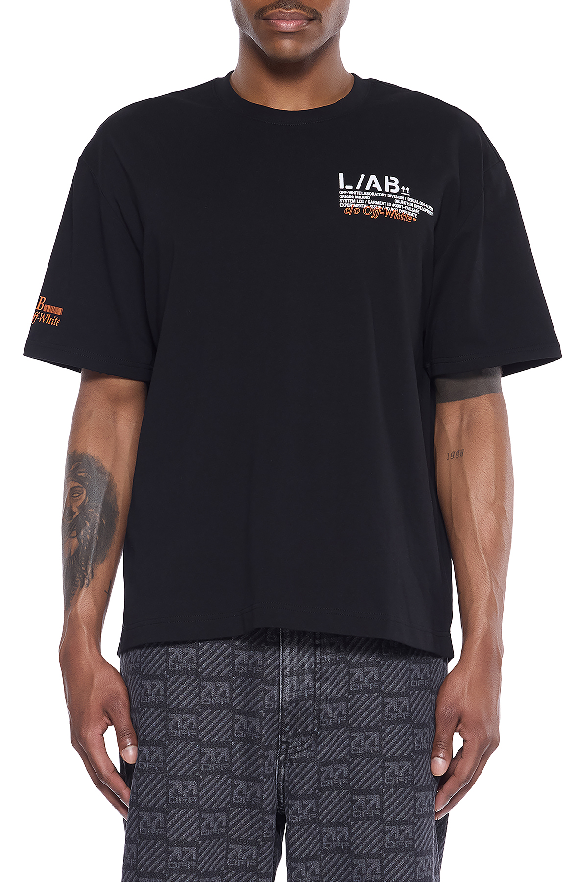 LAB CO OFF WHITE Duty T-shirt 44LABF26T082-001 - Shiekh