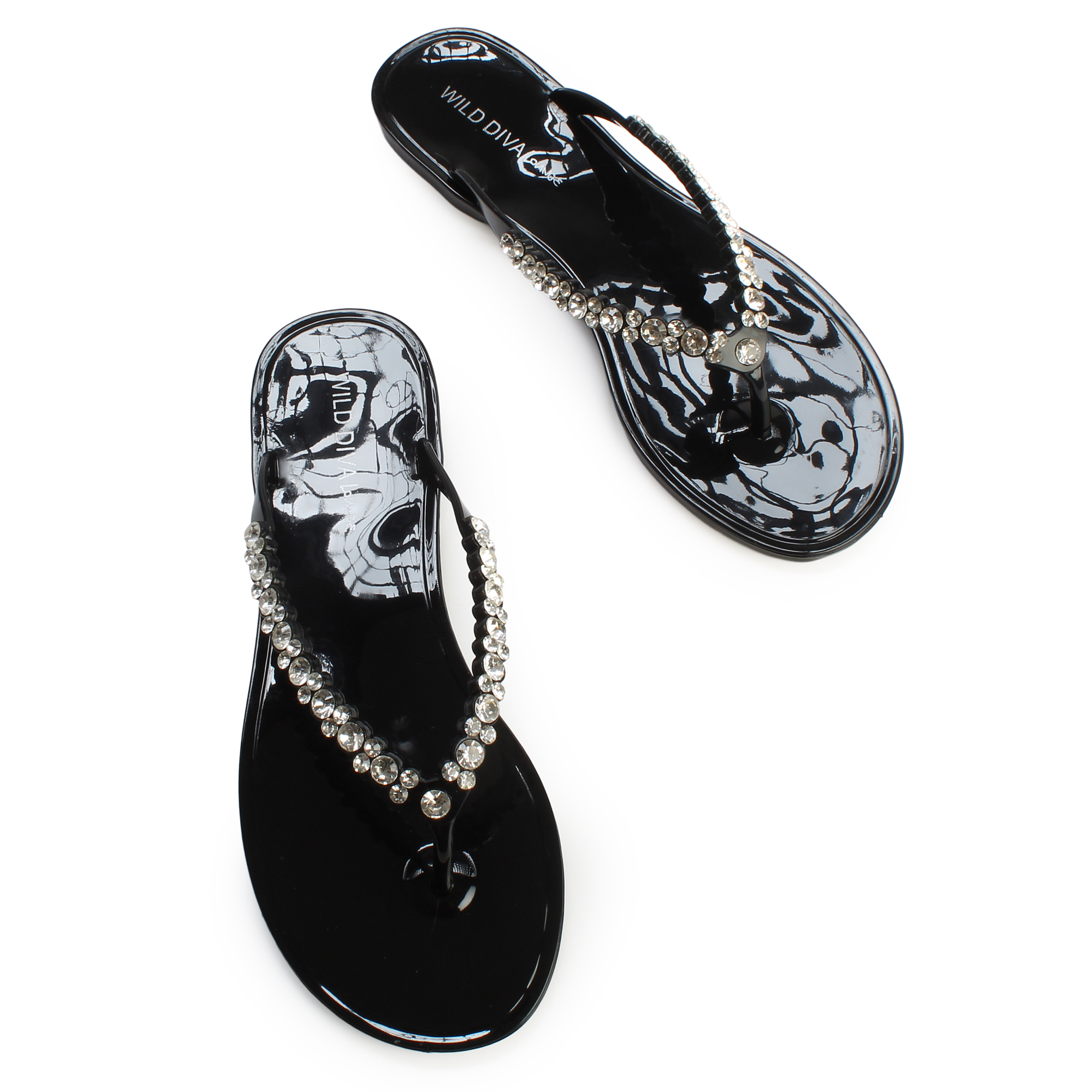 LEGEND FOOTWEAR INC Jolie-80 Rhinestone Thong Sandal JOLIE
