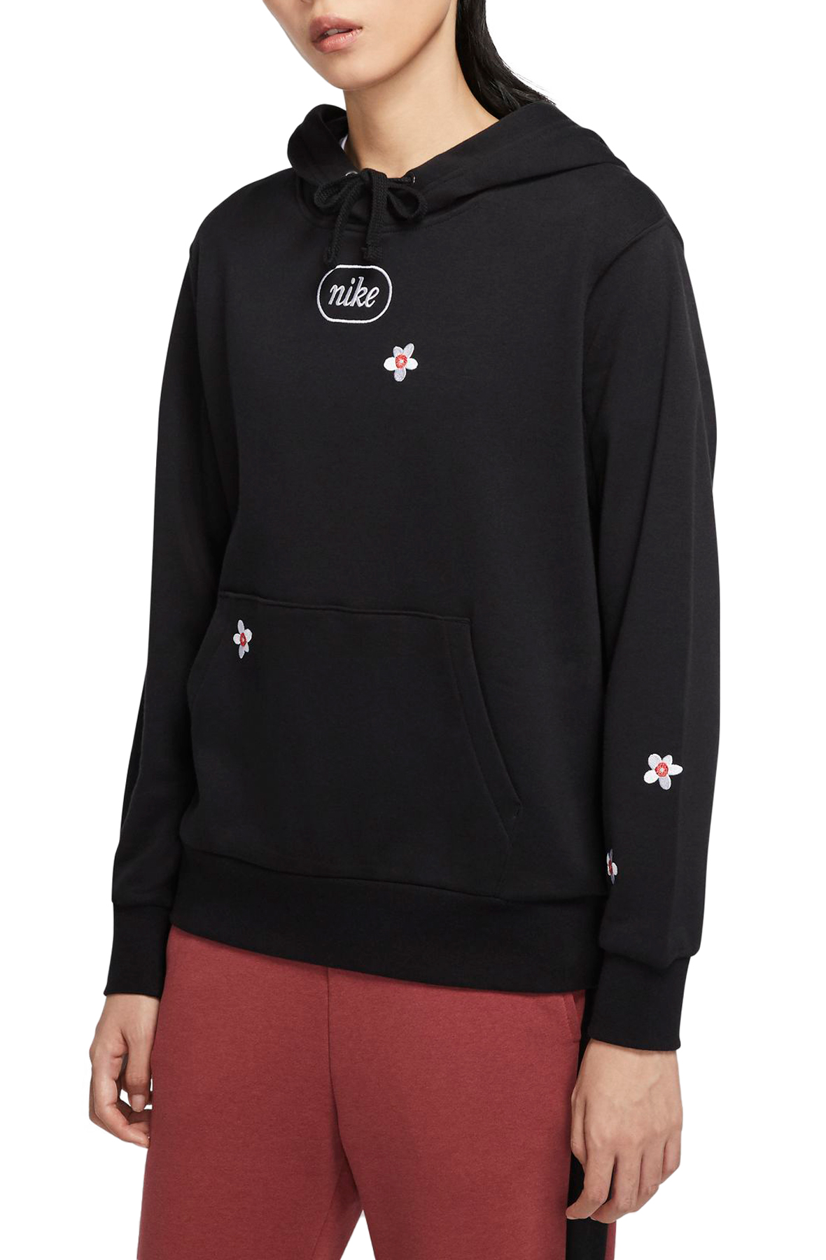 nike embroidered flower hoodie sweatshirt