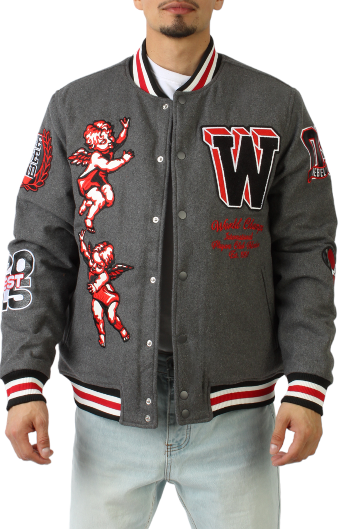 CHERUB ROCK VARSITY JACKET 932-511CHAR