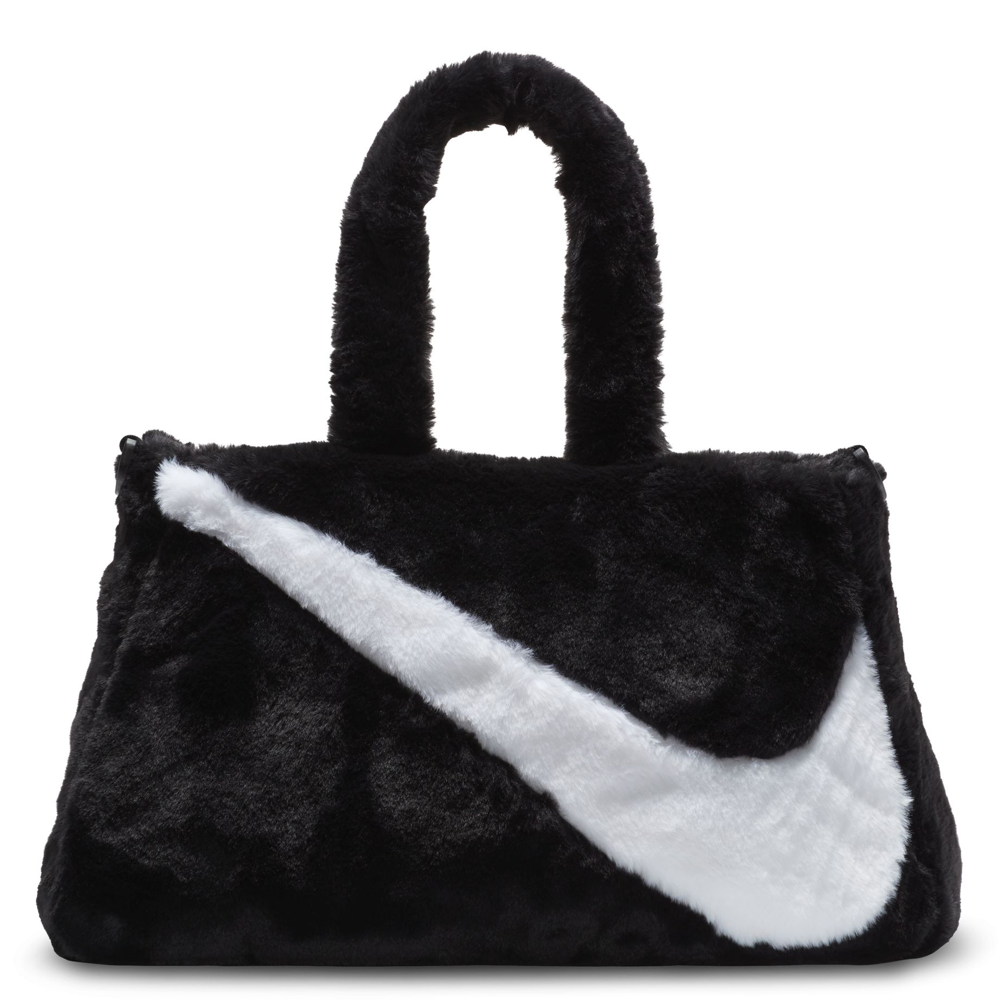 Nike oversized swoosh tote bag in black hot sale