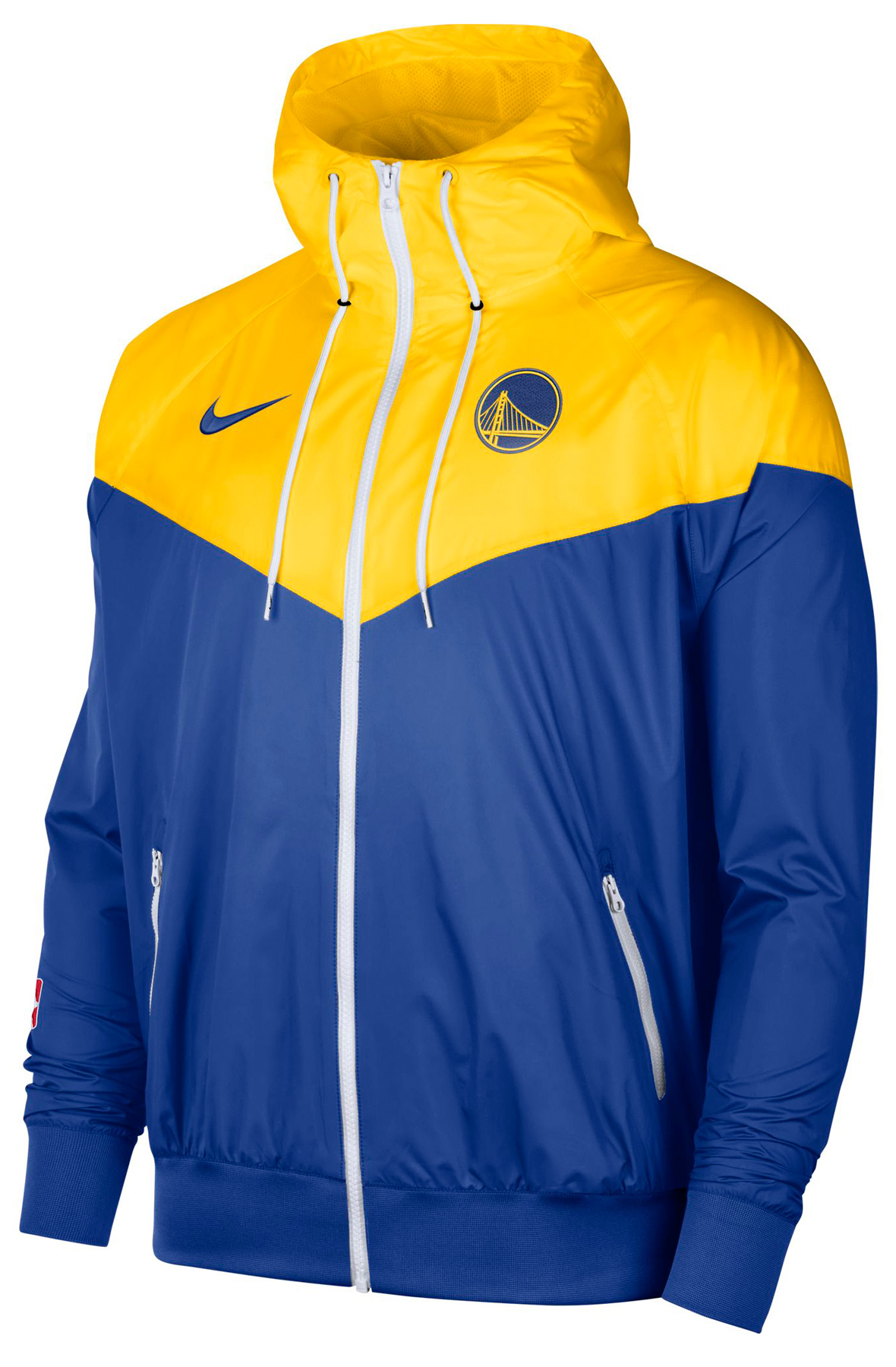 Nike Men's Golden State Warriors Blue Courtside Lightweight Jacket, Small