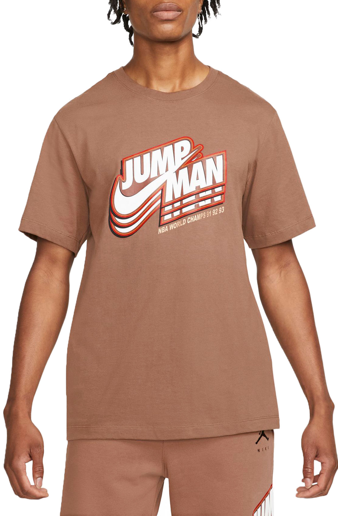 Jordan Shirt Adult 3XL XXL Brown Tan Gold Air Basketball Short Sleeve Tee  Mens *