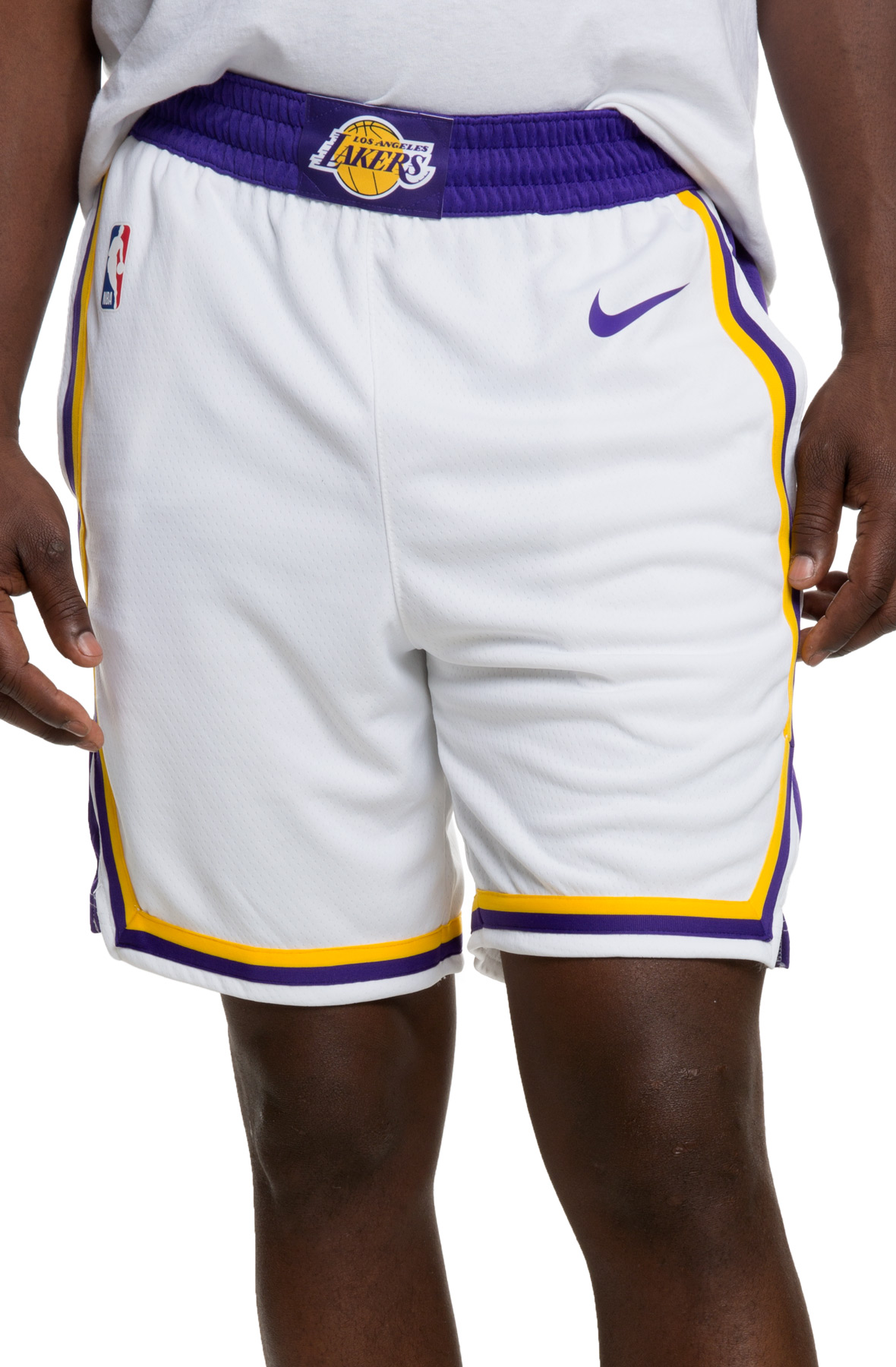 Youth Los Angeles Lakers Nike White 2020/21 City Edition Swingman Shorts