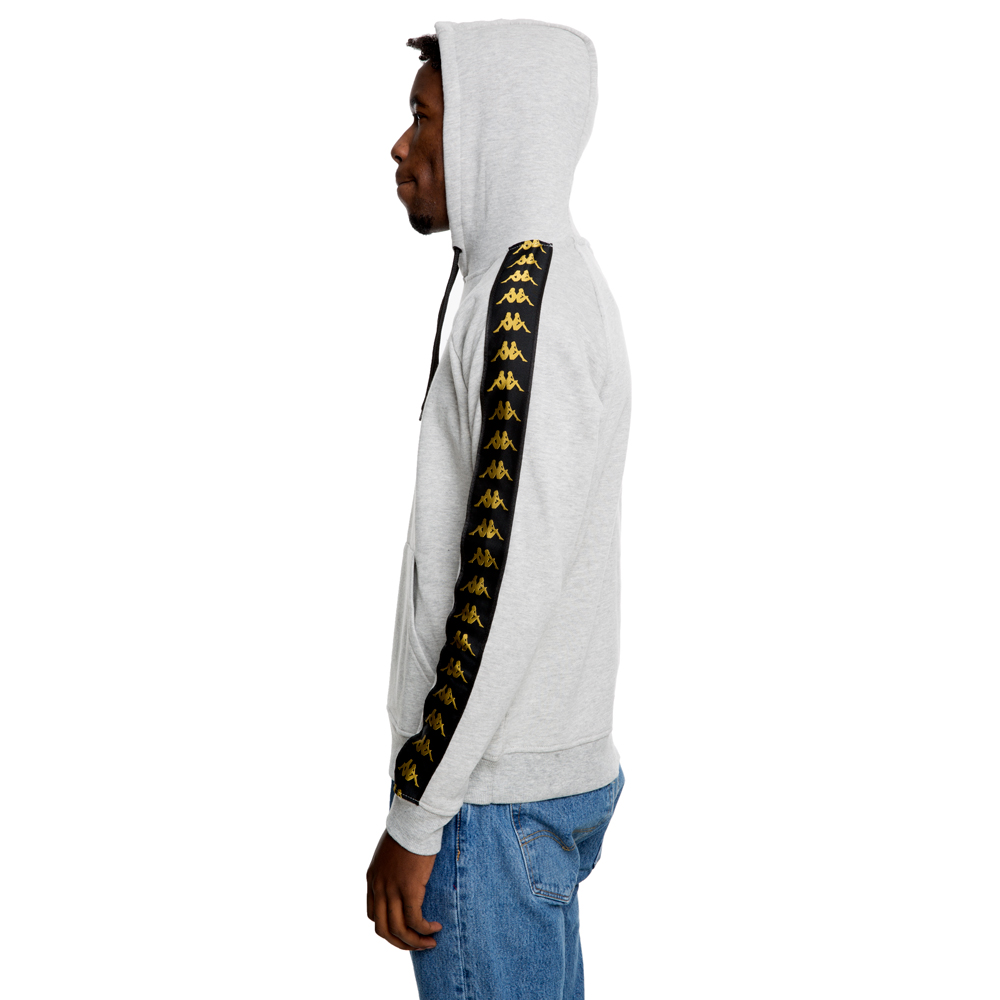 Kappa hoodie black hot sale and gold